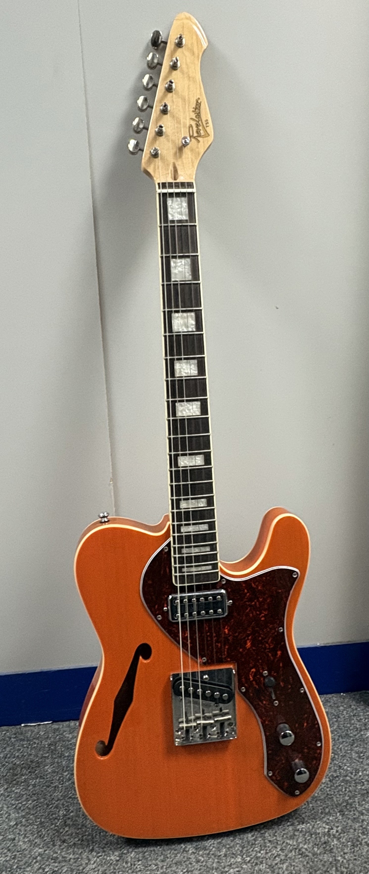 Product photo for revelation Entwhistle Revelation TSS Elec guitar see thru orange unboxed
