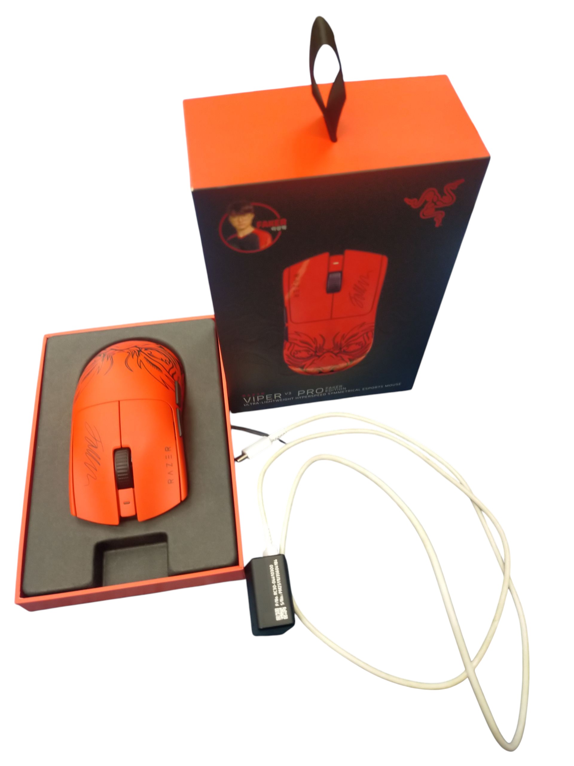 Product photo for Razer Viper V3 Pro Wireless Gaming Mouse - Red Faker Edition (Never Used)