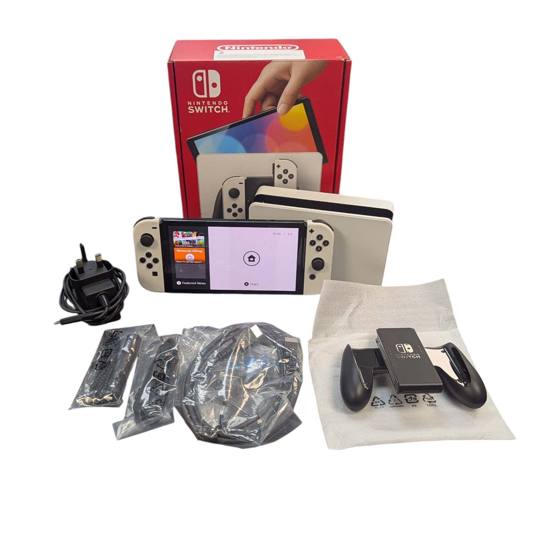 Product photo for Nintendo Switch OLED 64GB Handheld Console - White, Boxed