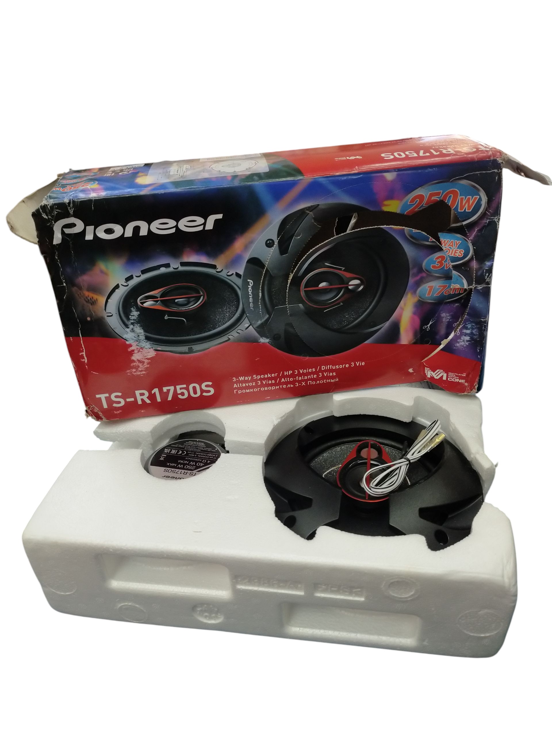 Product photo for Pioneer TS-R1750S 17cm 6.5 Inch 3 Way Car Van Coaxial Door Speakers 40w RMS