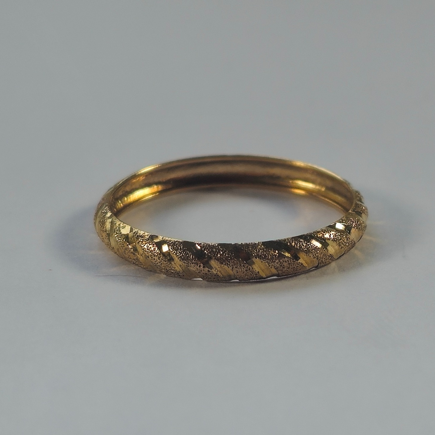 Product photo for 9ct Gold Sand Finish Textured Wedding Band Ring Size R