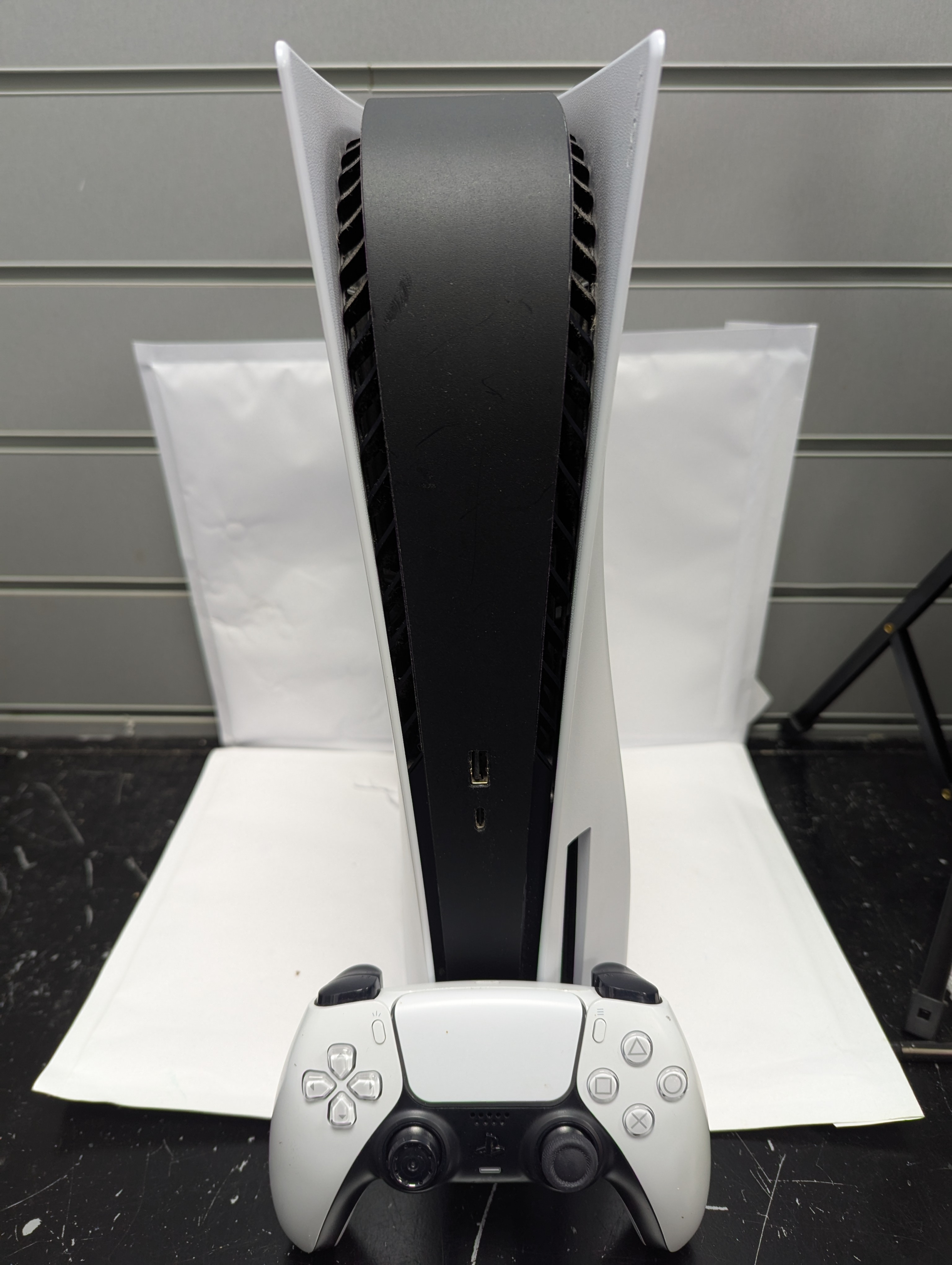 Product photo for PLAY STATION  PS5 CONSOLE WITH CONTROLLER AND WIRES 500GB,