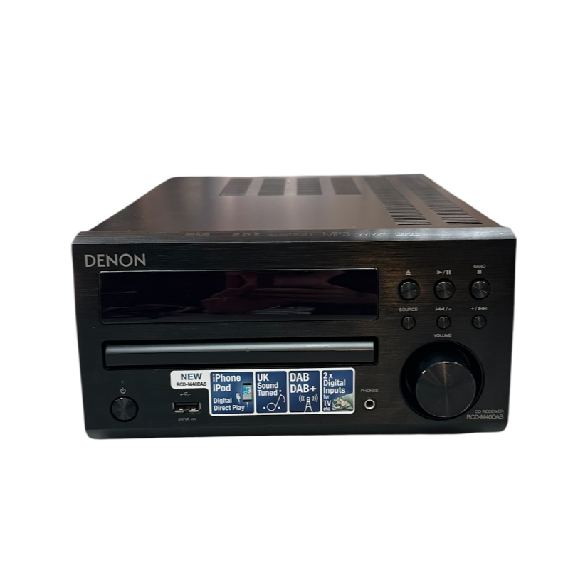 Product photo for Denon DM40DABBK DM40 CD Player
