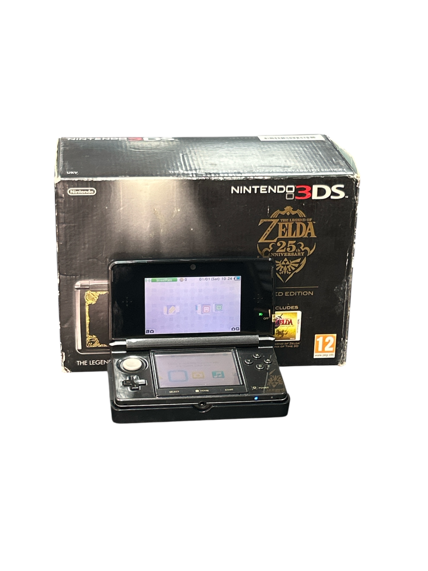 Product photo for Nintendo 3DS Console, Zelda 25th Anniversary Ed. (No Game), Boxed