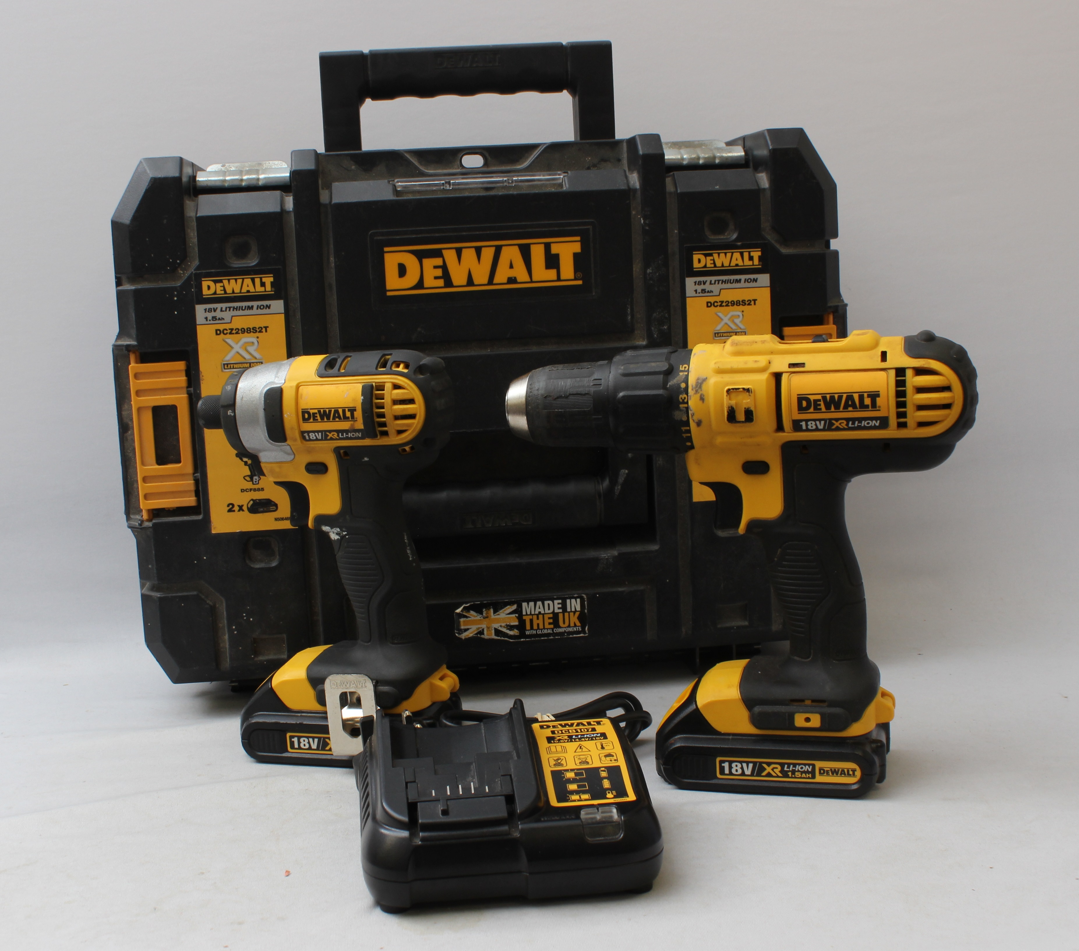 Product photo for Dewalt DeWalt DCZ298S2T Drill & Impact Driver Set with Batteries Charger (U)