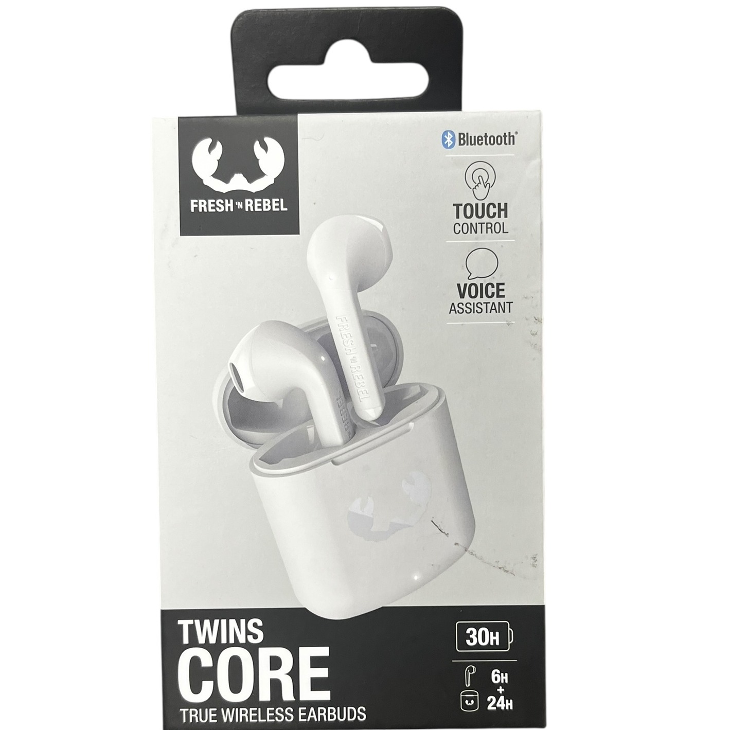Product photo for Fresh 'N Rebel Twins Core True Wireless Earbuds - White (Brand New & Sealed)