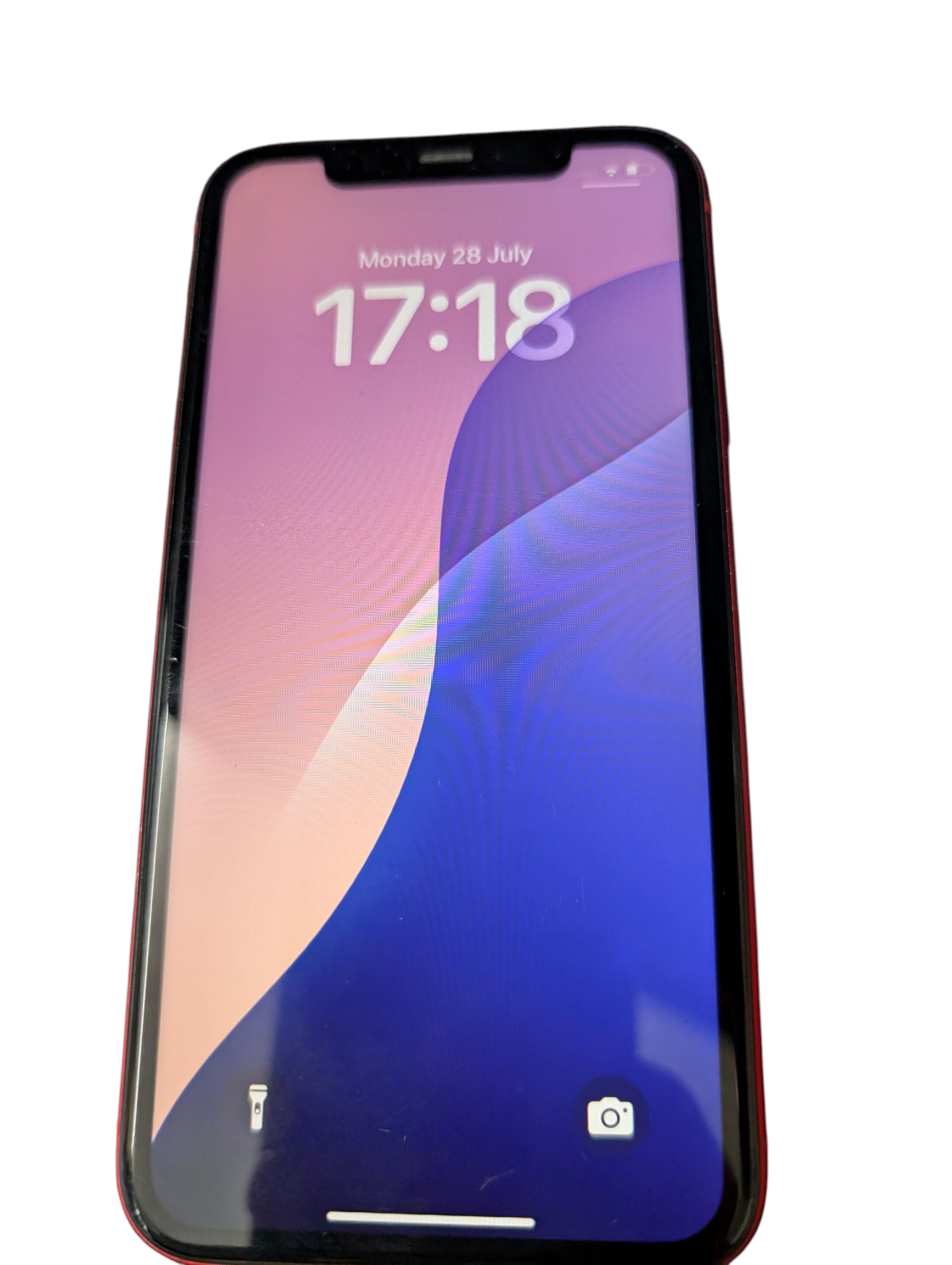 Product photo for Apple iPhone 11 64 GB Product Red Unlocked – Used, New Battery, Scratched