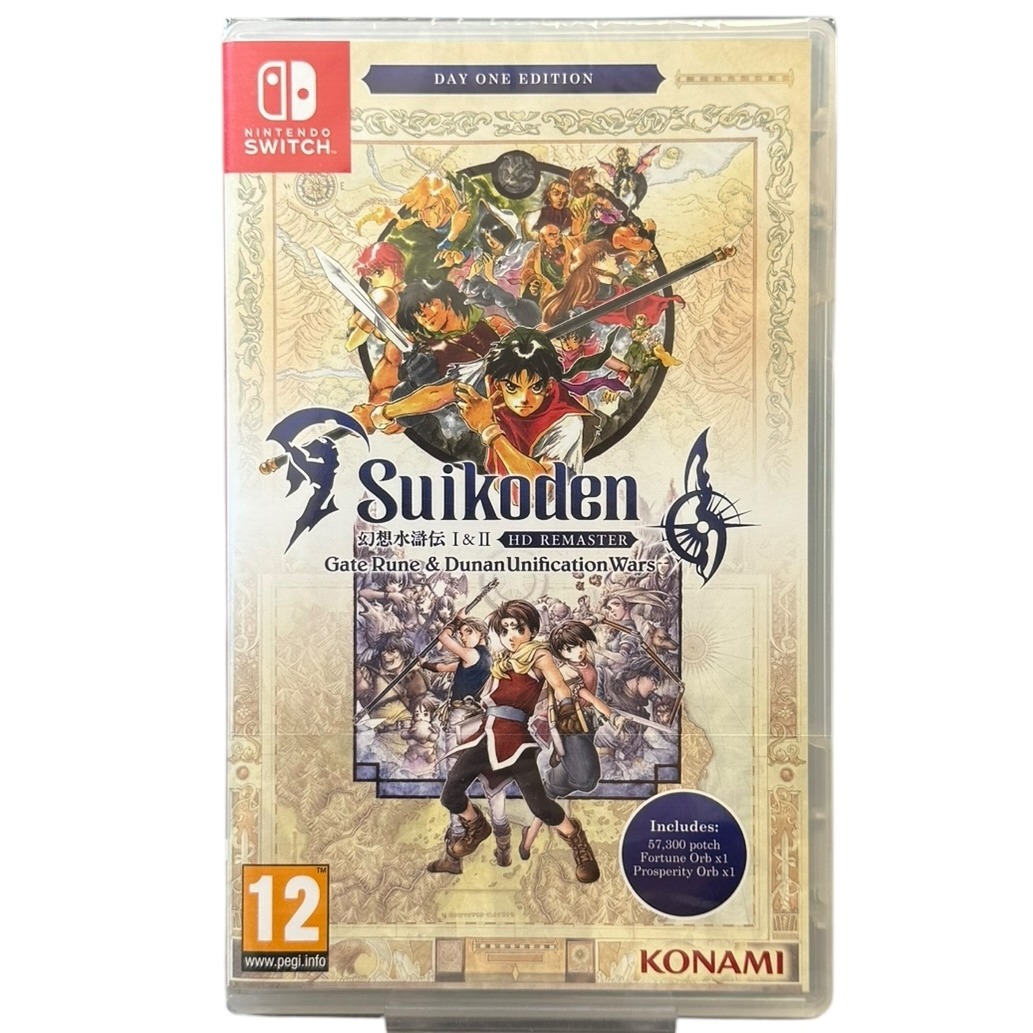 Product photo for New: Suikoden 1 & 2 HD Remaster - Day One Edition (Switch)