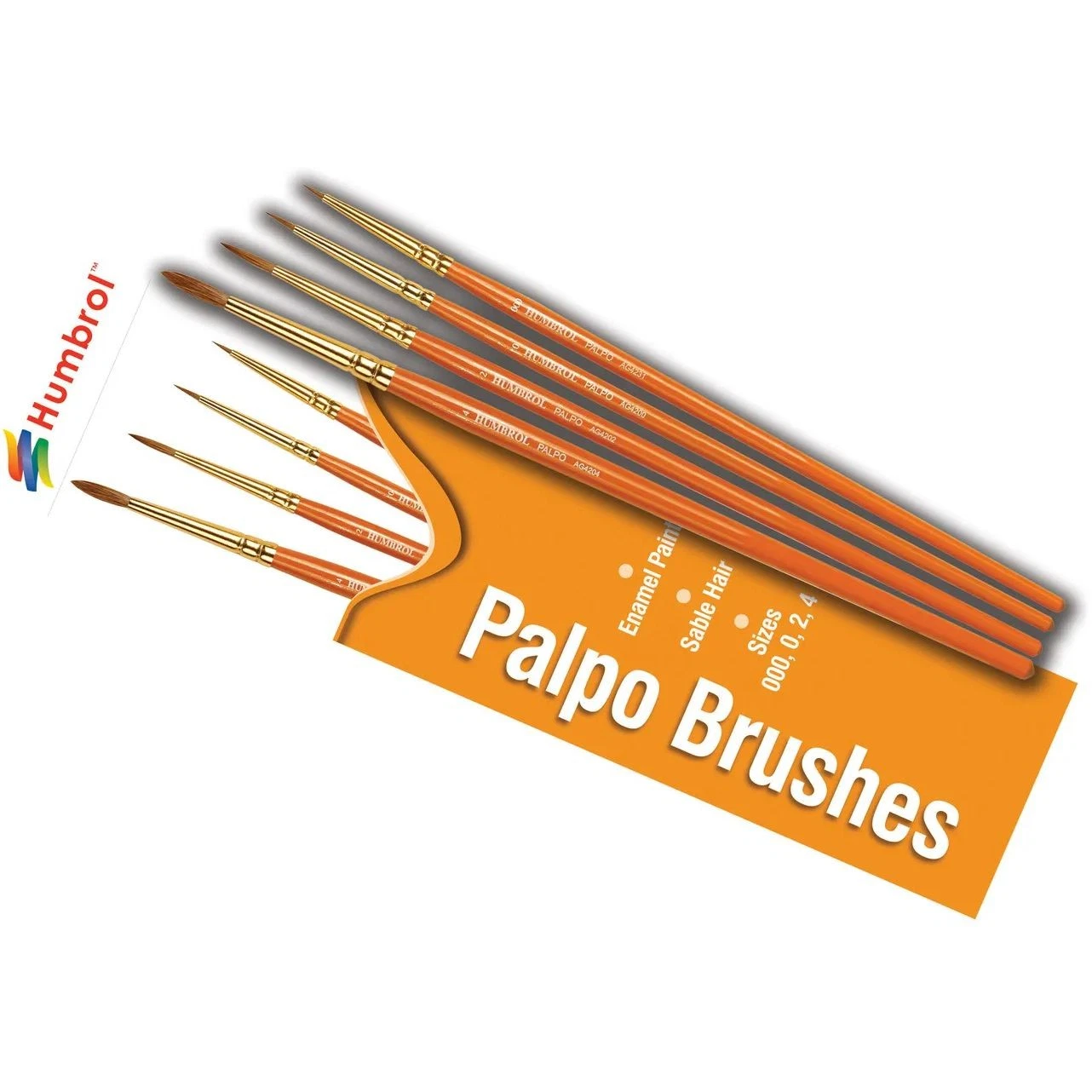 Product photo for Humbrol Palpo Enamel Paint Brush Brushes - Sizes 000, 0, 2 & 4 New