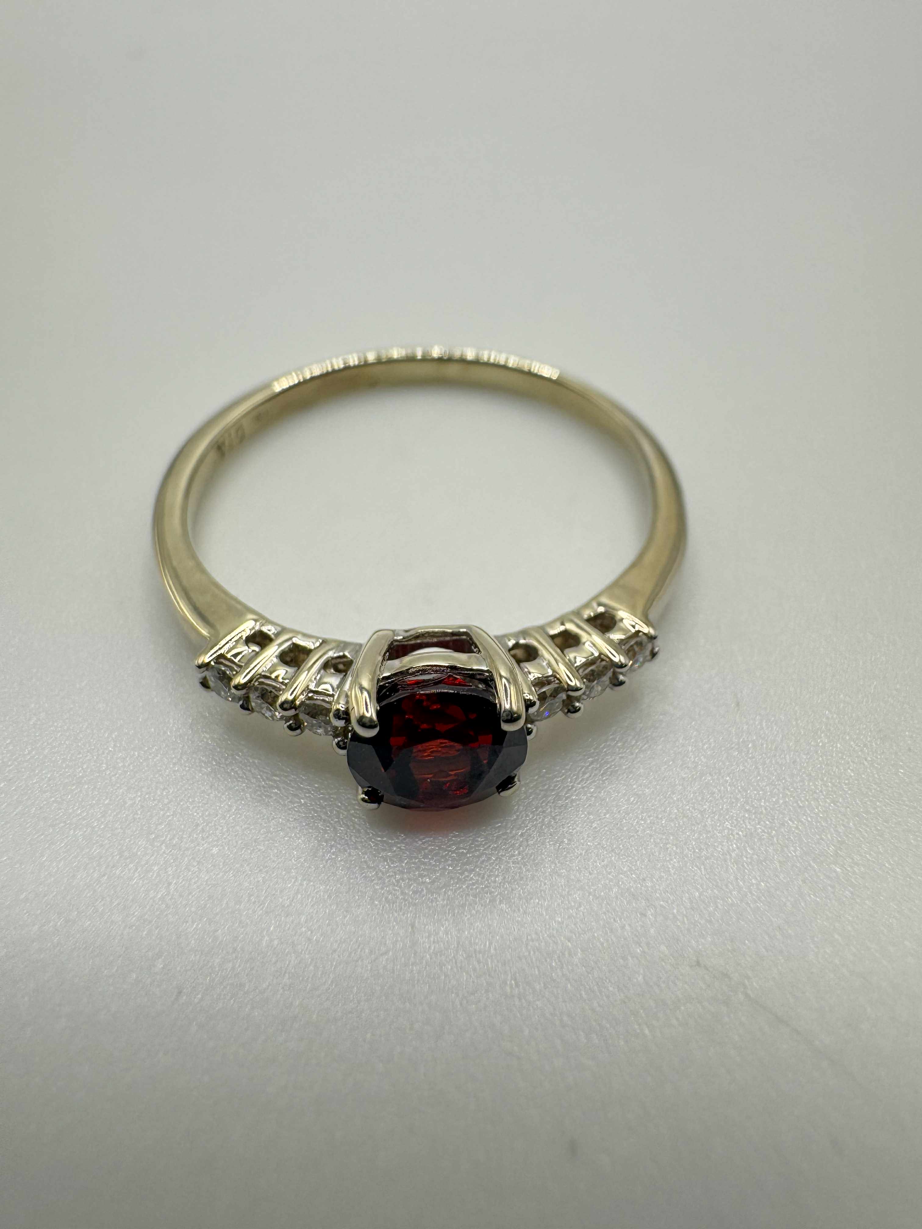 Product photo for 9ct Garnet & Diamond Ring