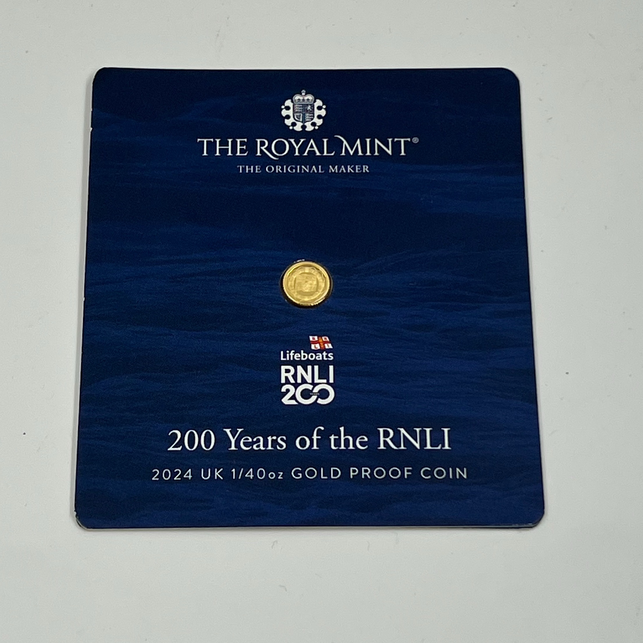 Product photo for 200 YEARS OF THE RNLI 2024 UK 1/40oz GOLD PROOF COIN LIMITED EDITION