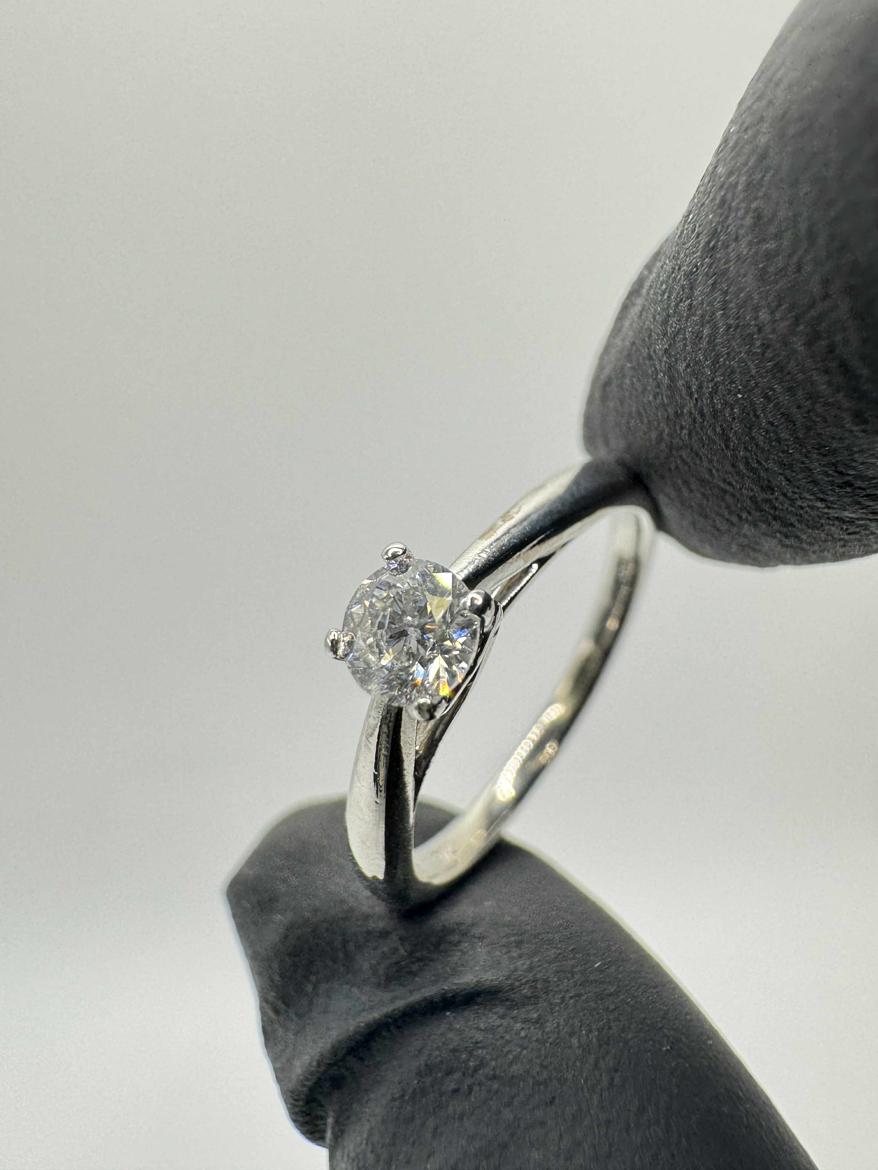 Product photo for 9ct White Gold Solitaire Diamond Ring