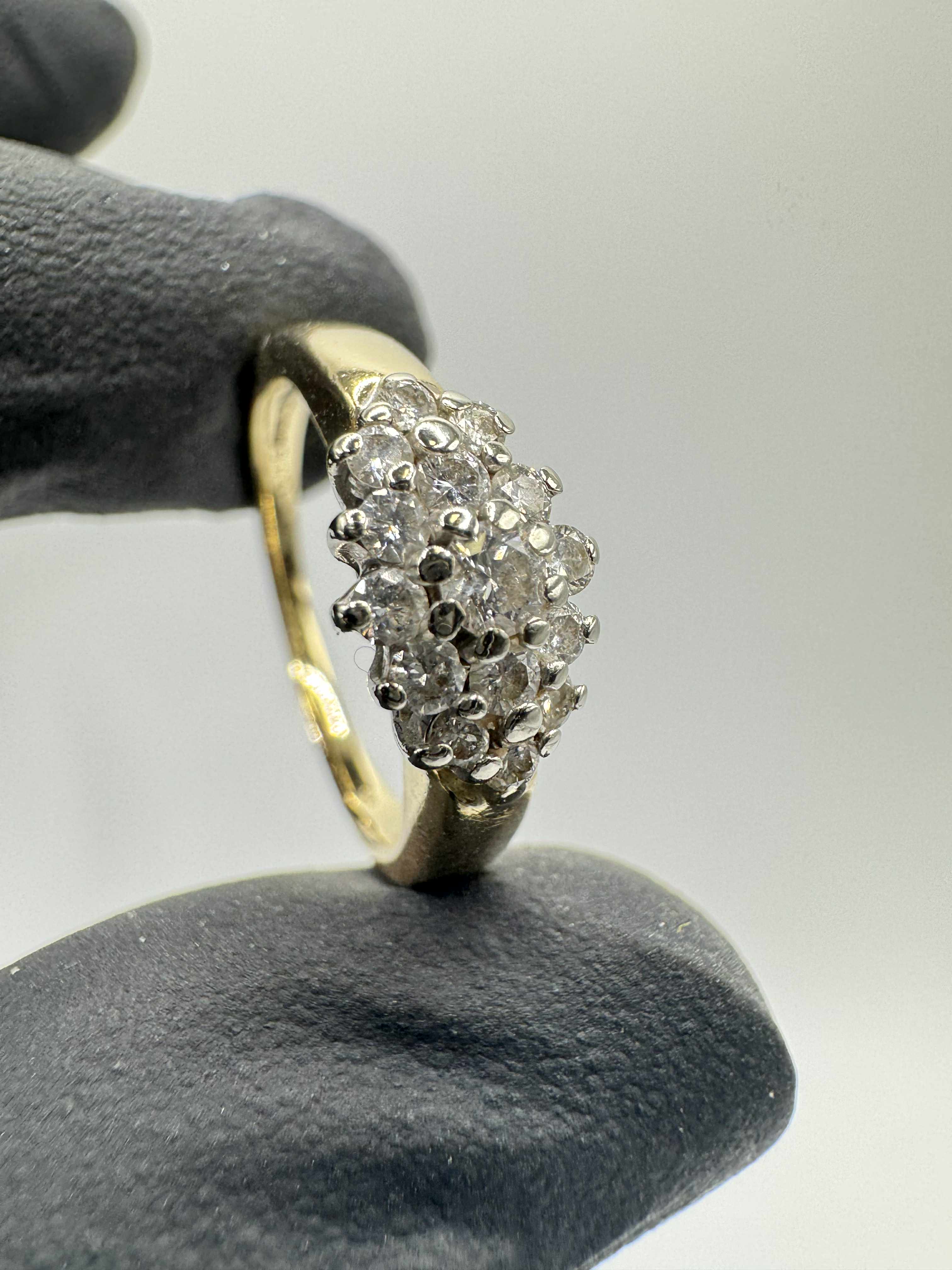 Product photo for 9ct Diamond Cluster Kite Ring