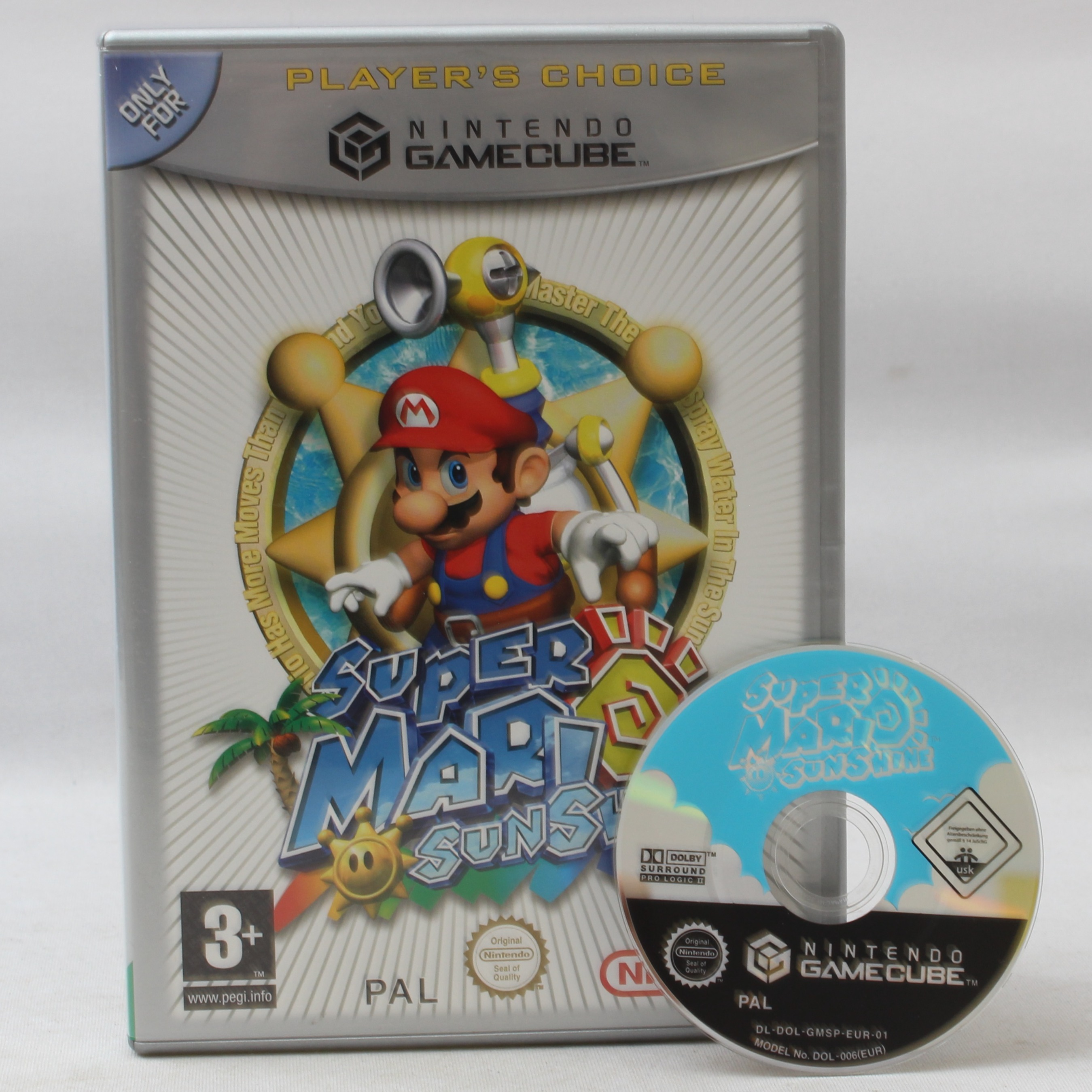Product photo for Nintendo Super Mario Sunshine GameCube Video Game - Complete (VG)
