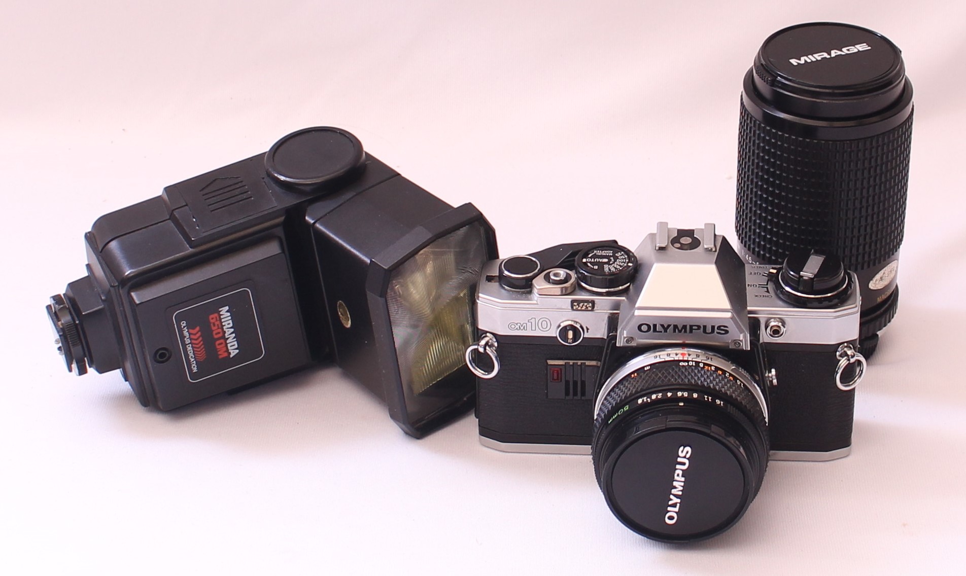 Product photo for Olympus OM10 35mm Camera Bundle With 50mm, 70-210mm Lenses & Acc (U)