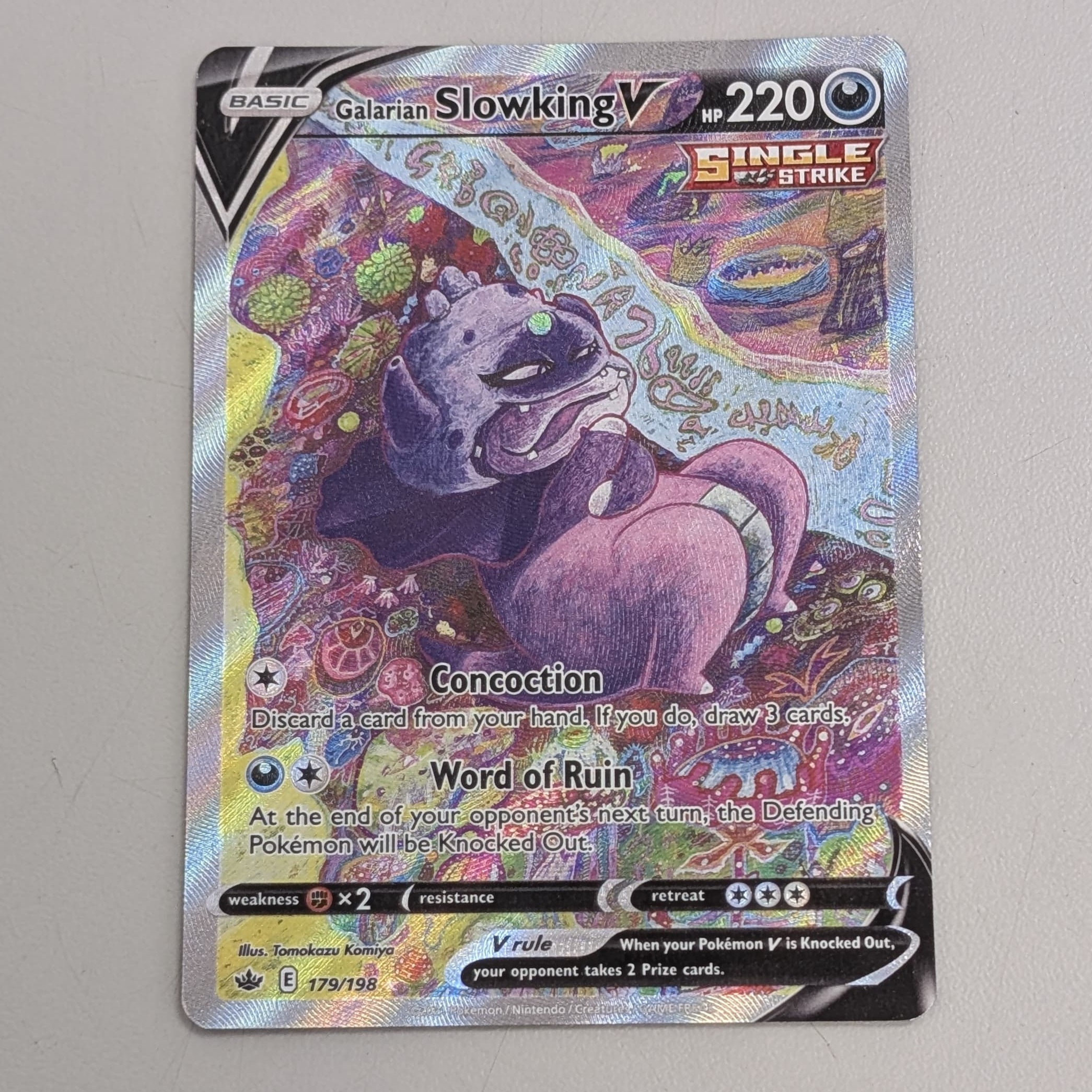 Product photo for Galarian Slowking V - 179/198 Full Art Sword & Shield Chilling Reign