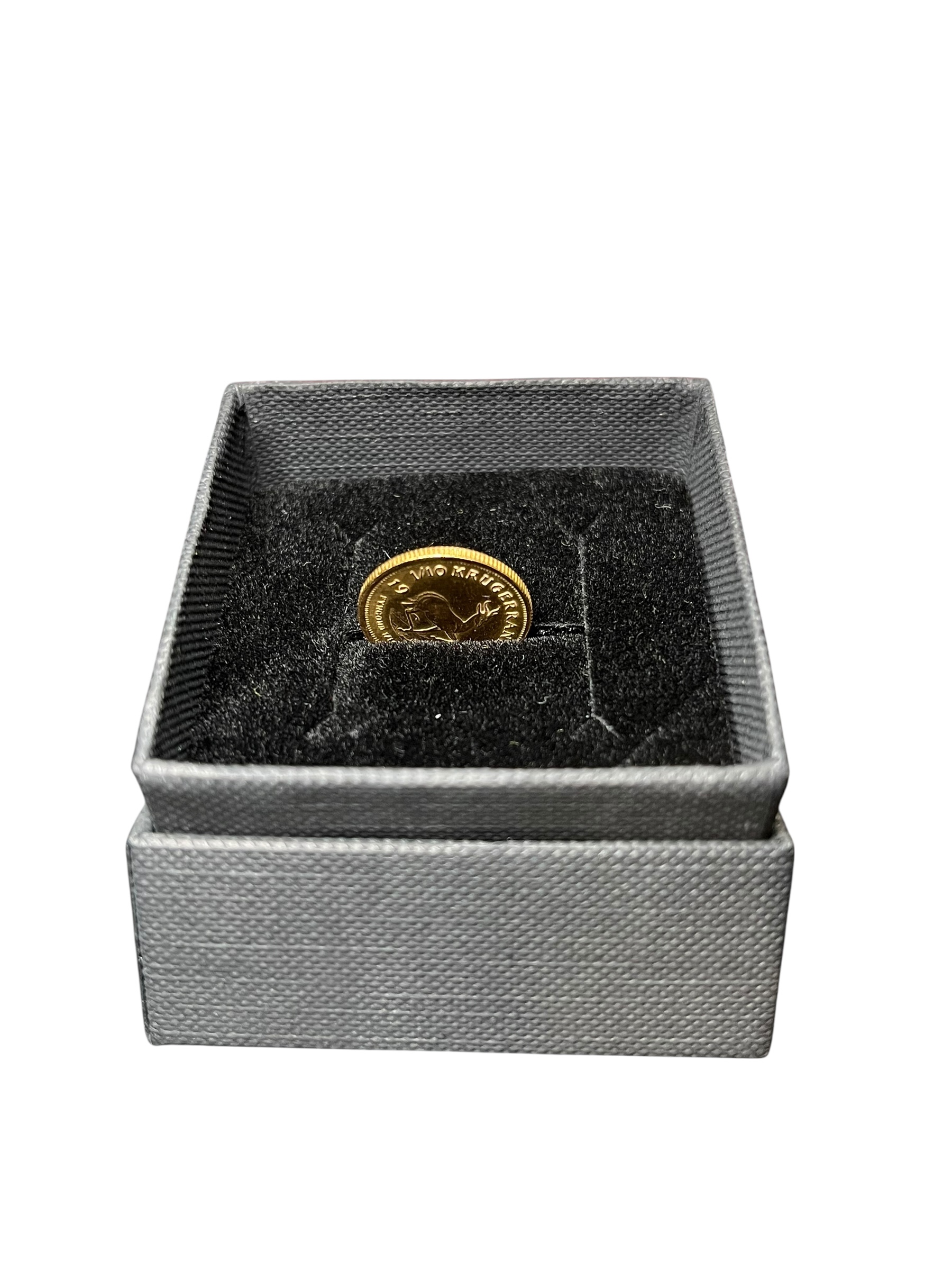 Product photo for 1/10 oz Gold Krugerrand Coin – South Africa 22ct Bullion Good Condition
