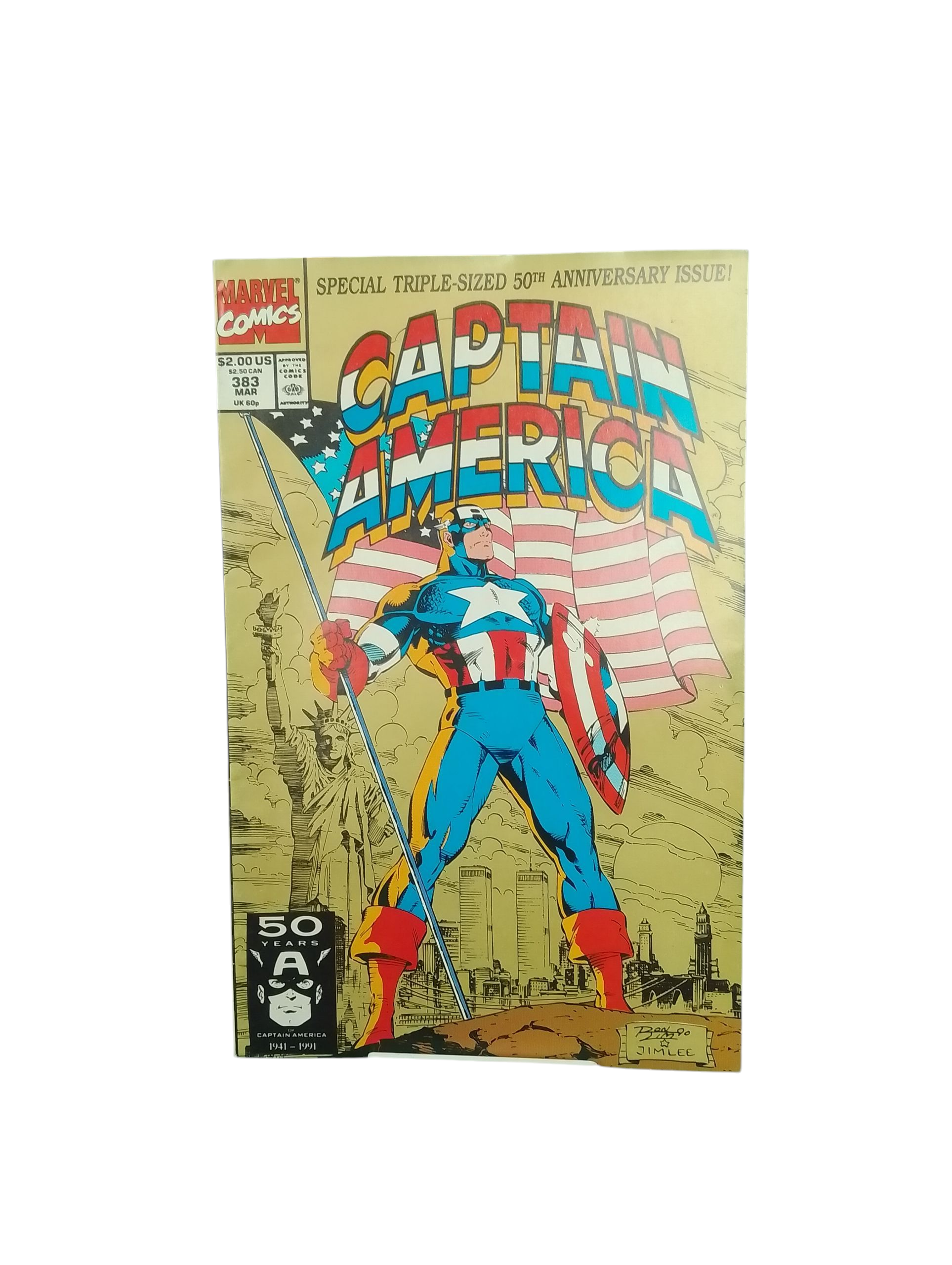 Product photo for Captain Amercia 50th Anniversary Issue #383 1977