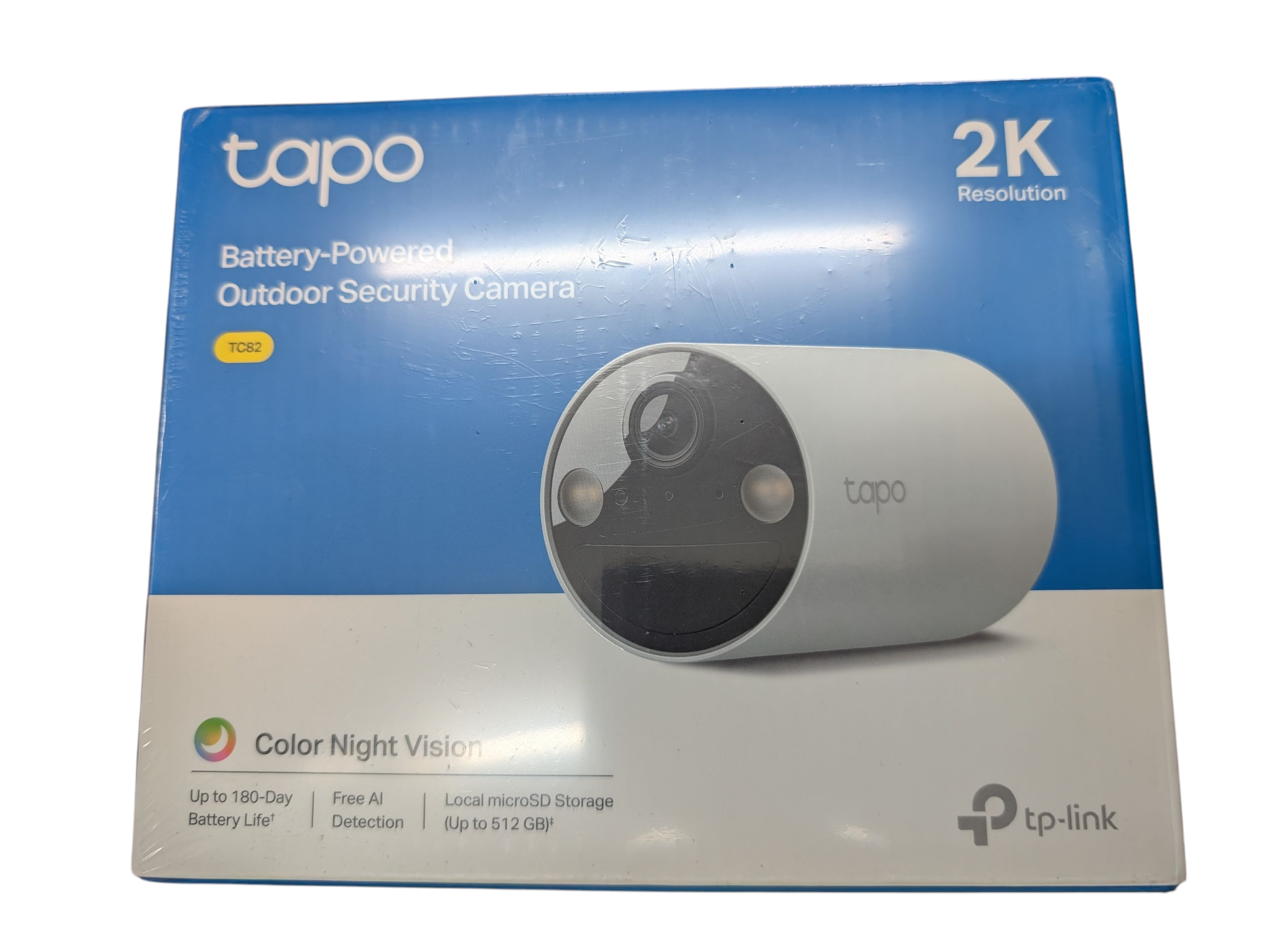 Product photo for Tapo TC82 2K Battery-Powered Outdoor Security Camera – Factory Sealed, Brand New
