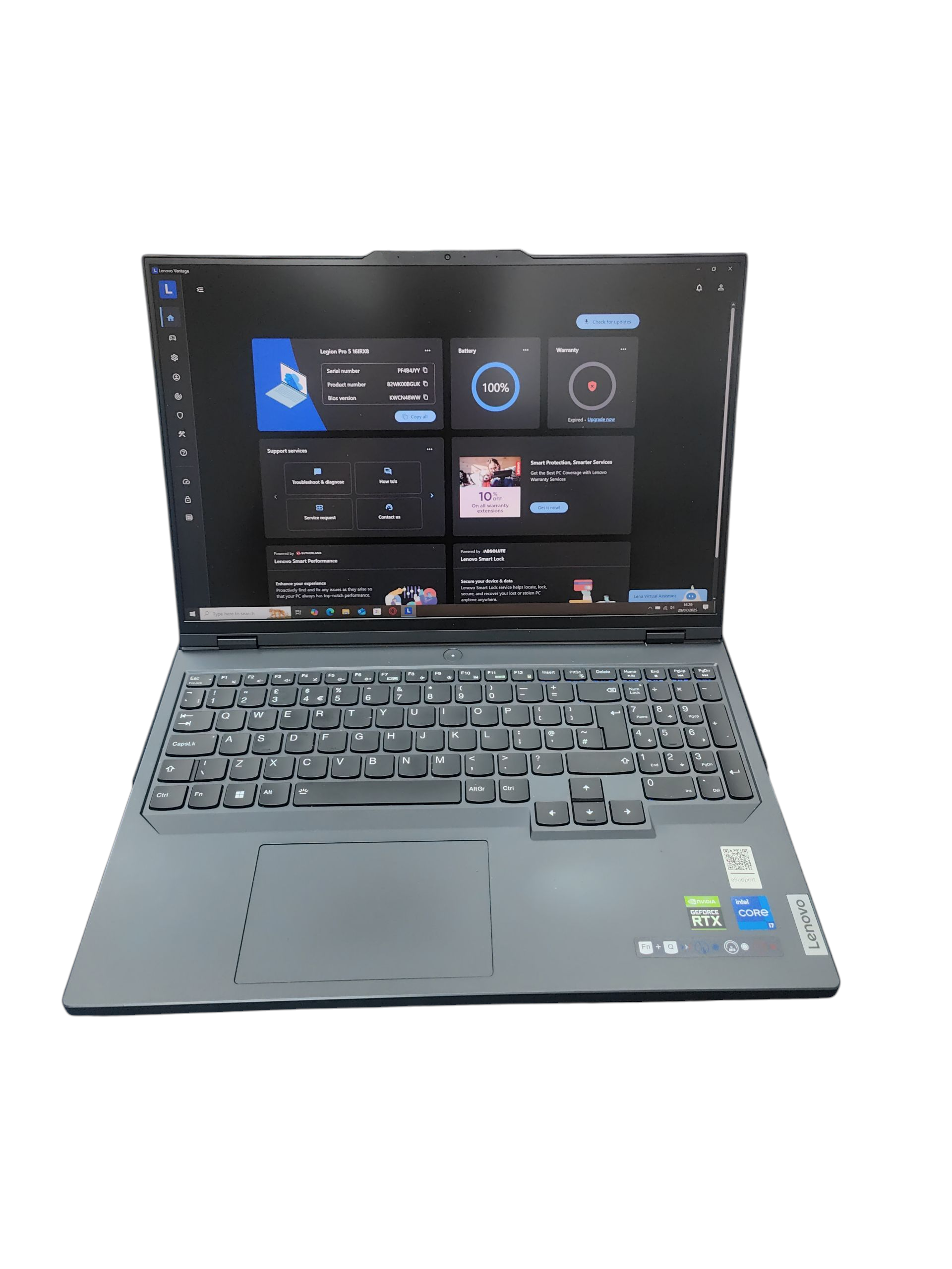 Product photo for Lenovo Legion Pro 5i (16