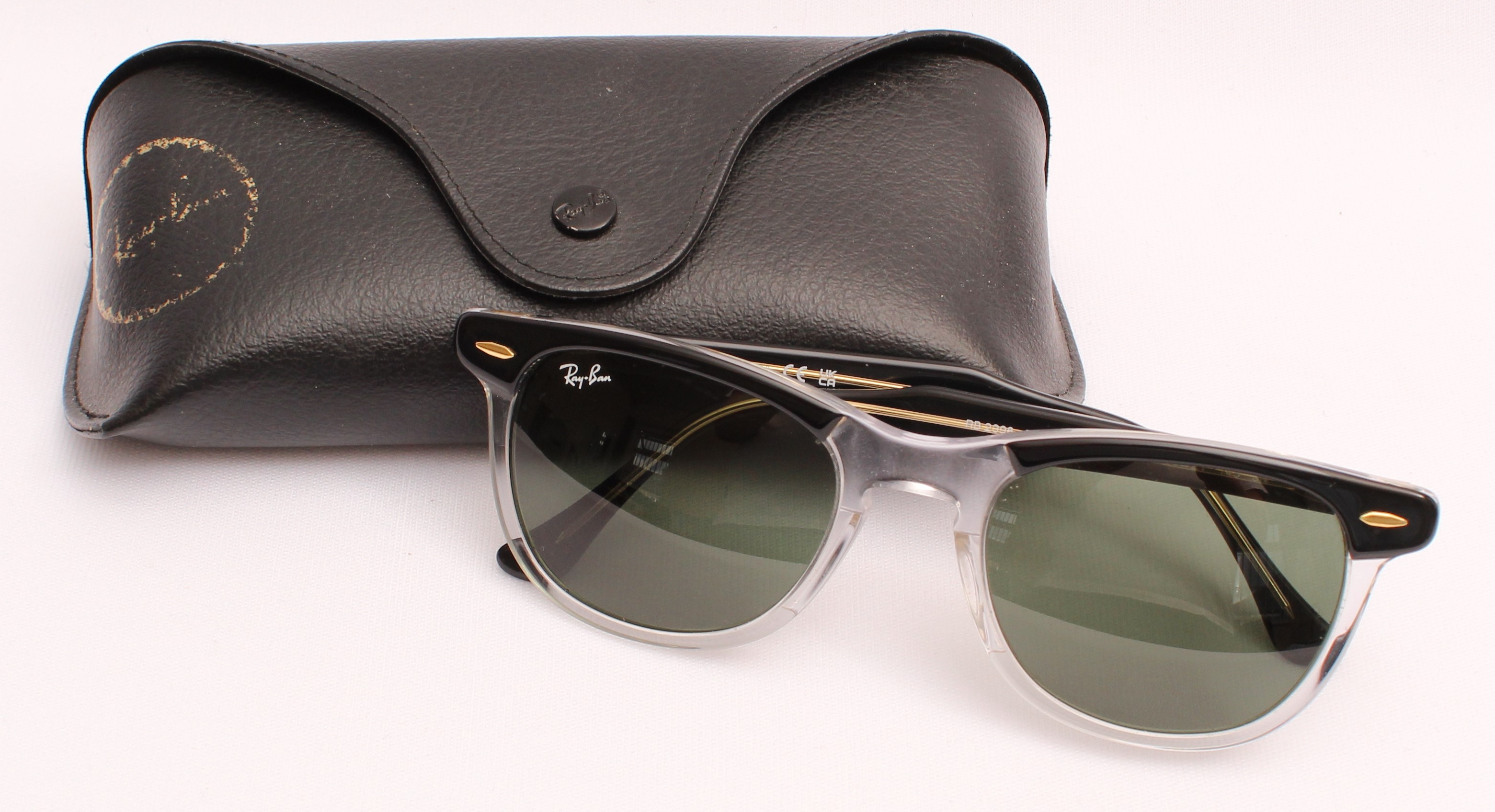 Product photo for RayBan Ray-Ban EagleEye Black on Transparent Sunglasses - RB2398 (U)