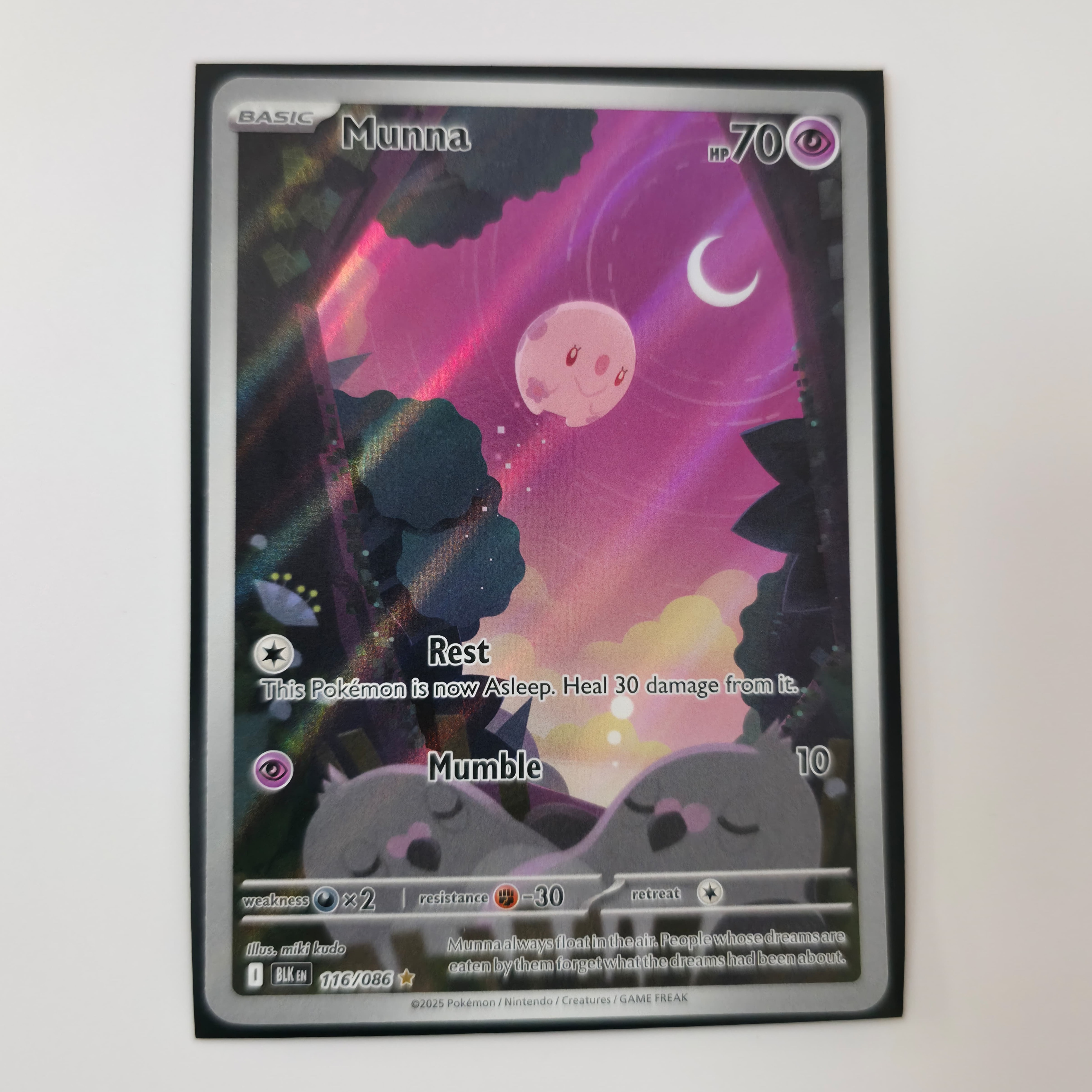 Product photo for Munna 116/086 – Secret Rare Black Bolt TCG Pokémon