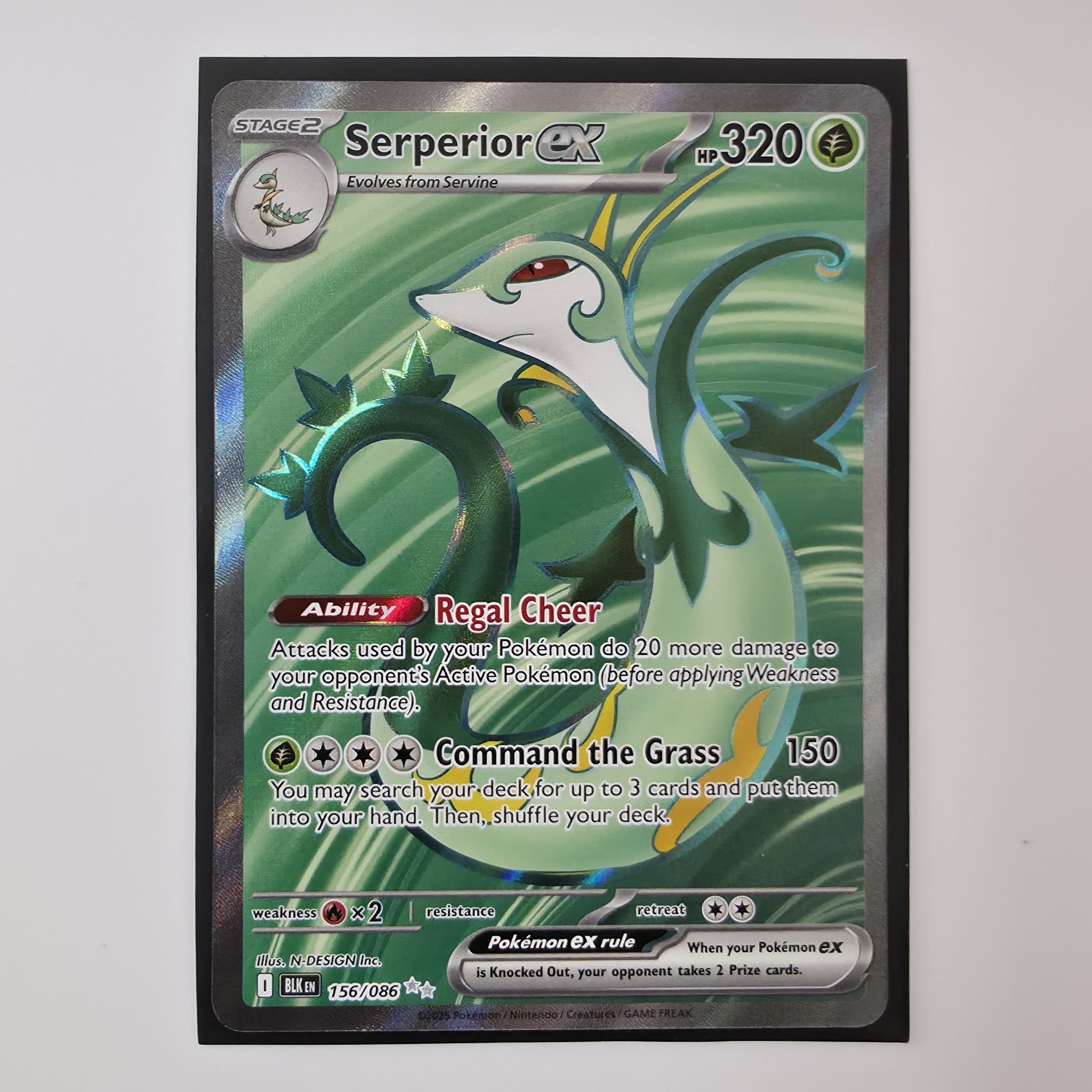 Product photo for Serperior 156/086 – Secret Rare English 2025 Pokémon TCG