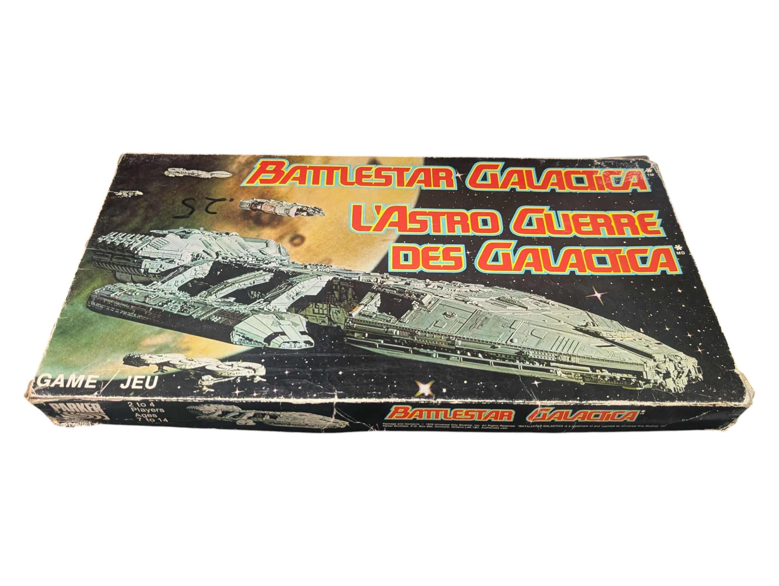 Product photo for 1978 Parker Brothers Battlestar Galactica Board Game Vintage Space