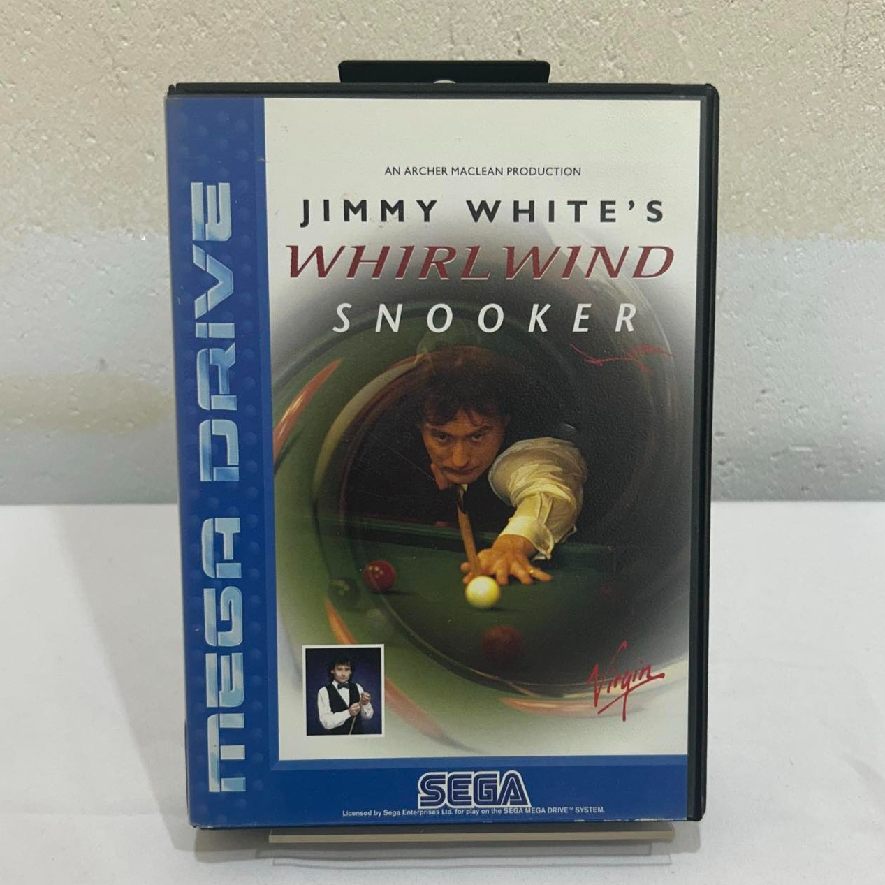 Product photo for Jimmy White's Whirlwind Snooker for Sega Mega Drive