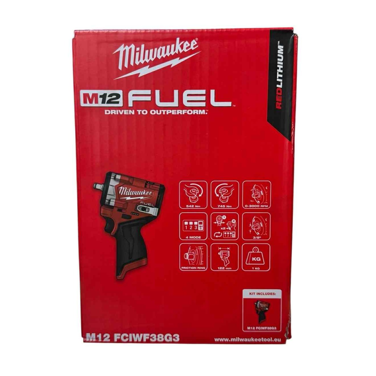 Product photo for Milwaukee M12FCIWF38G3-0 M12 FUEL 3/8” Impact Wrench Brushless 12V Bare Unit