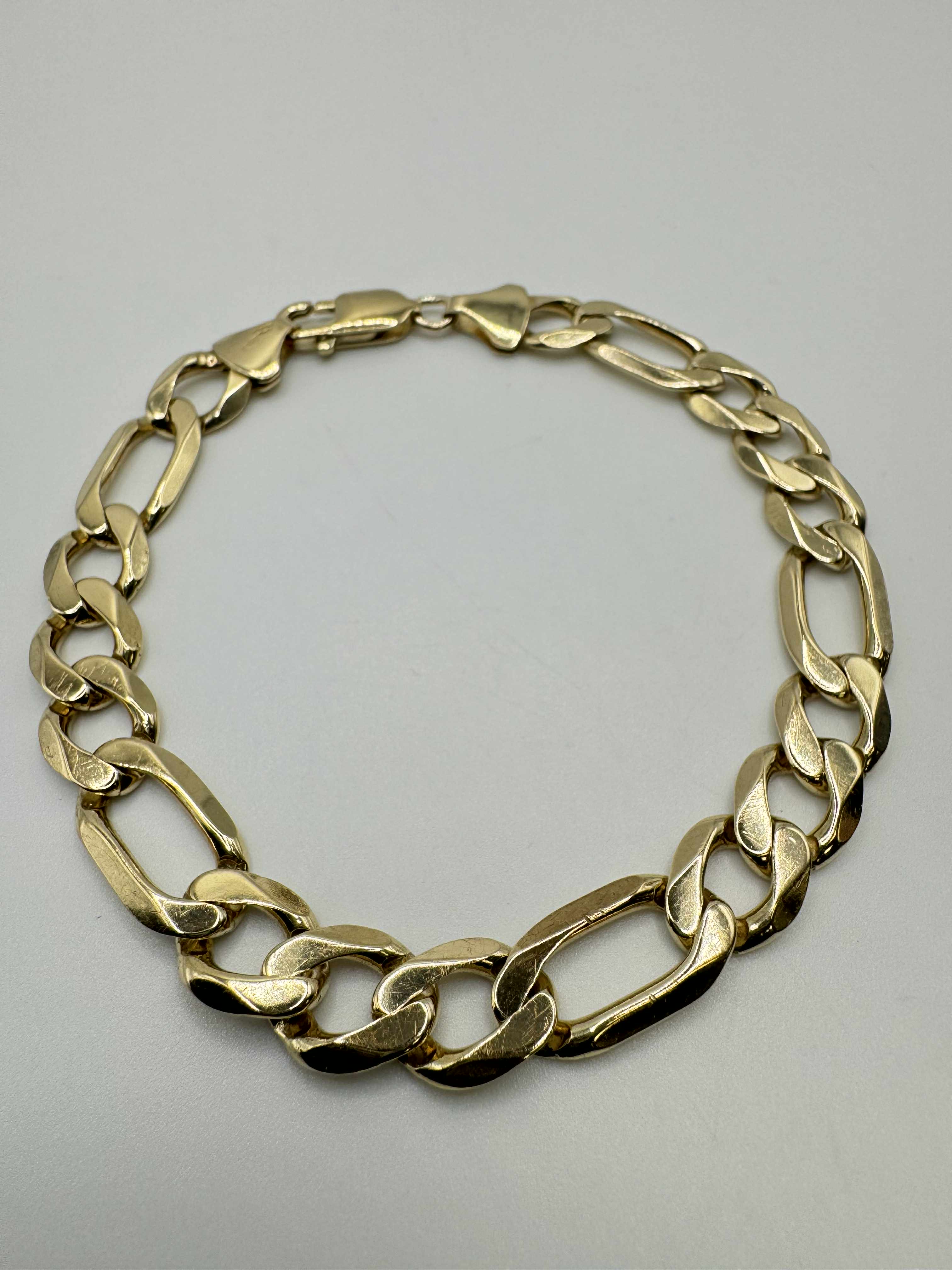 Product photo for 9ct Large Figaro Bracelet