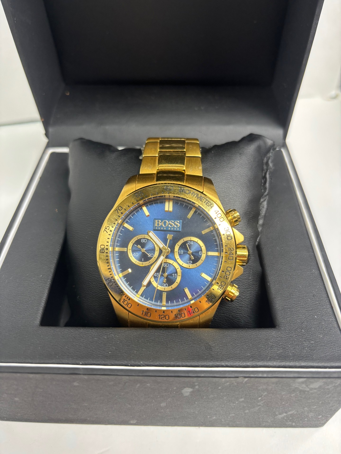 Product photo for HUGO BOSS WATCH GOLD BOXED