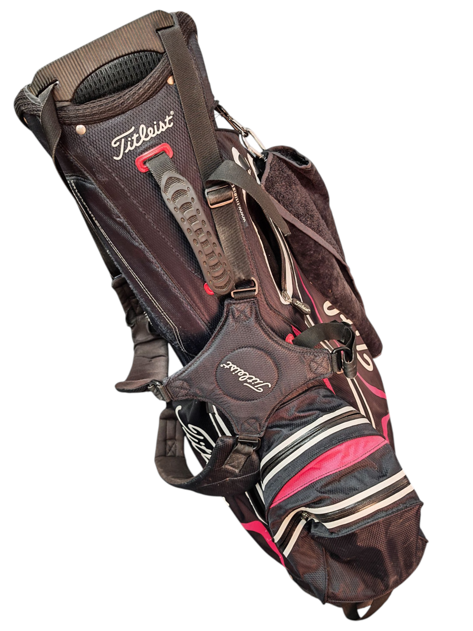 Product photo for TaylorMade Driver & Various Golf Clubs With Caddy and accessories.