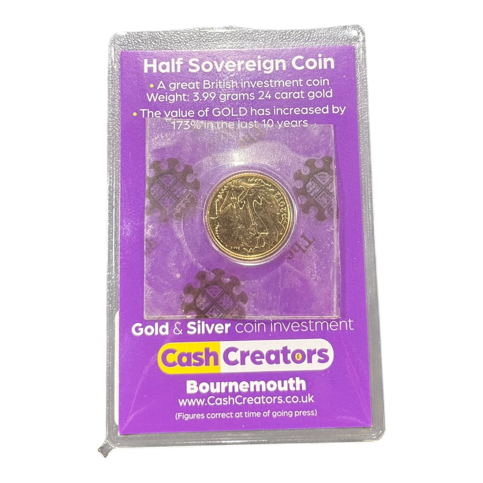 Product photo for 2012 Gold Half Sovereign – Diamond Jubilee 22ct Used Good Condition