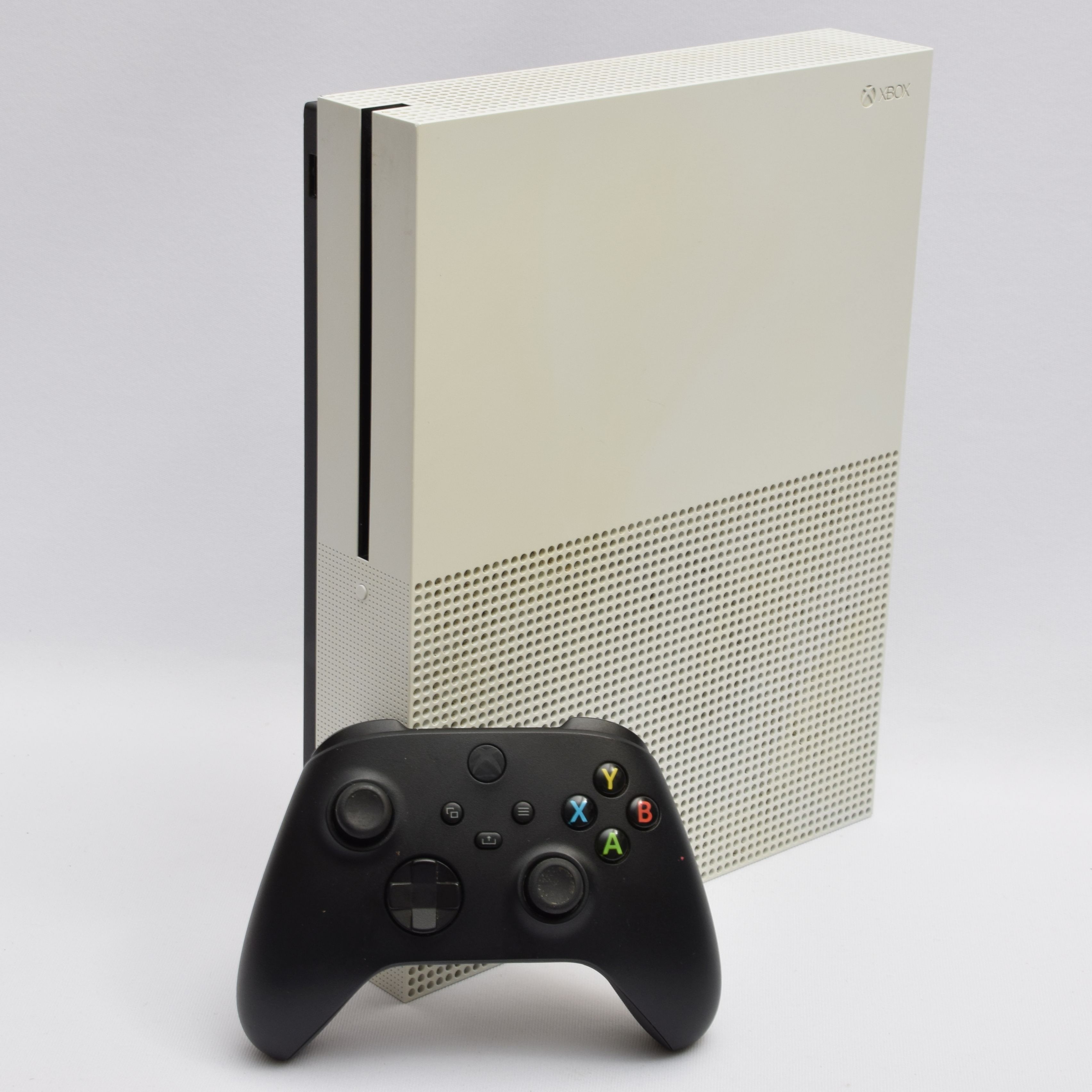 Product photo for Microsoft XBOX One S 500GB White Home Games Console (U)