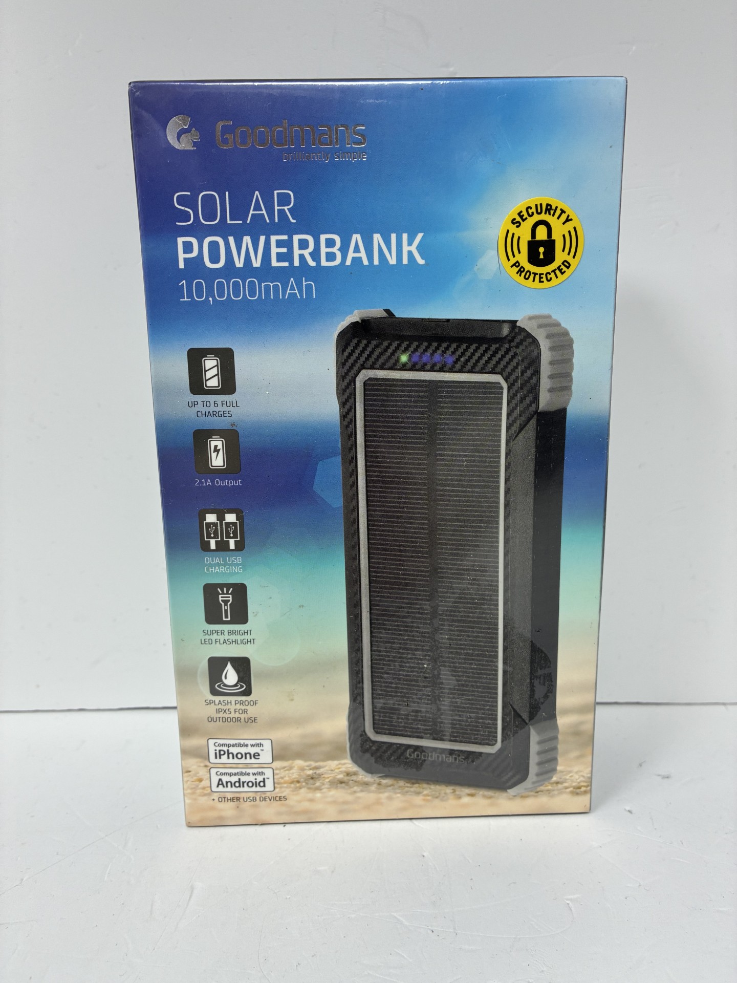 Product photo for GOODMANS SOLAR POWERBANK