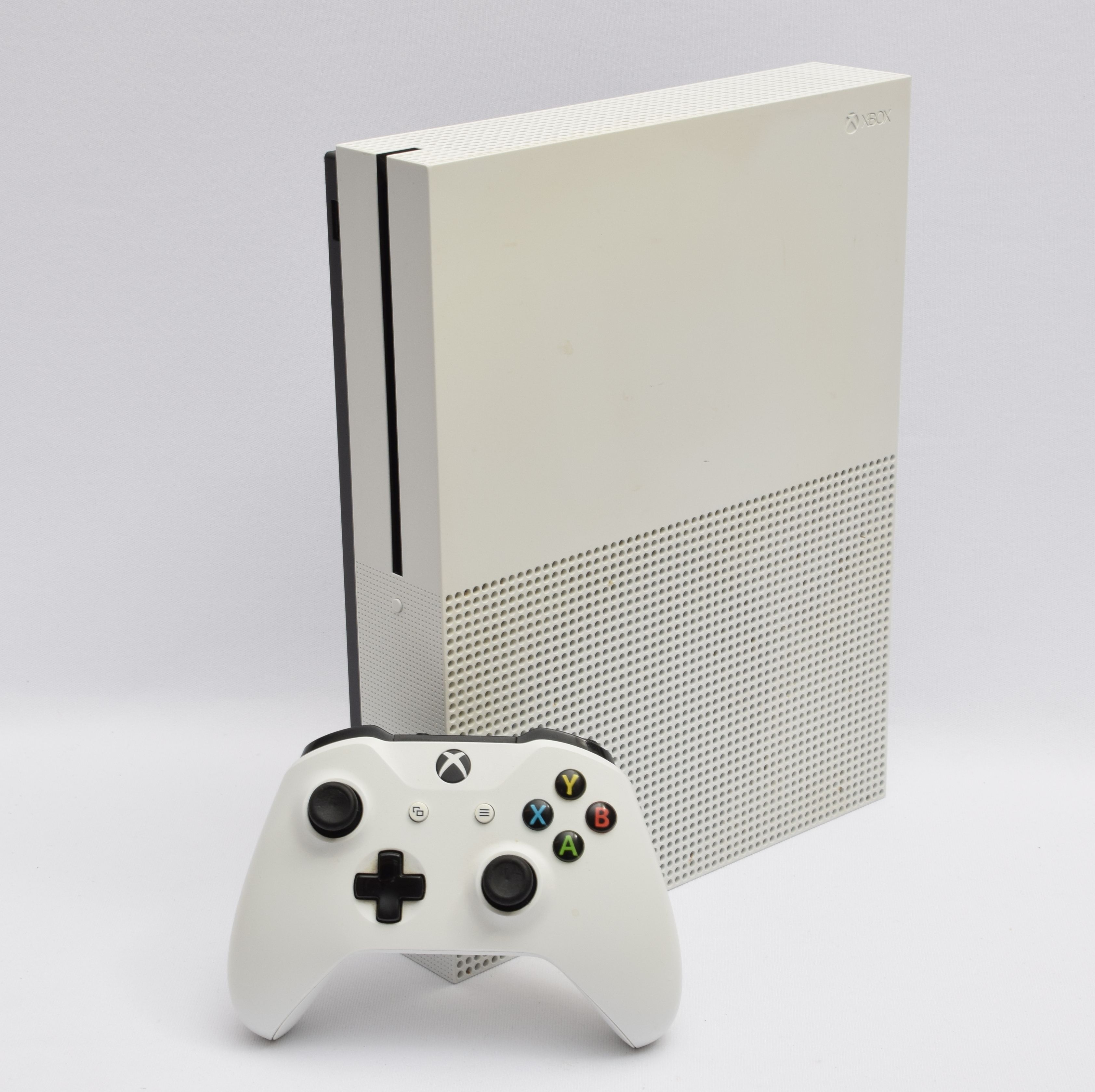Product photo for Microsoft XBOX One S 500GB White Home Games Console (U)