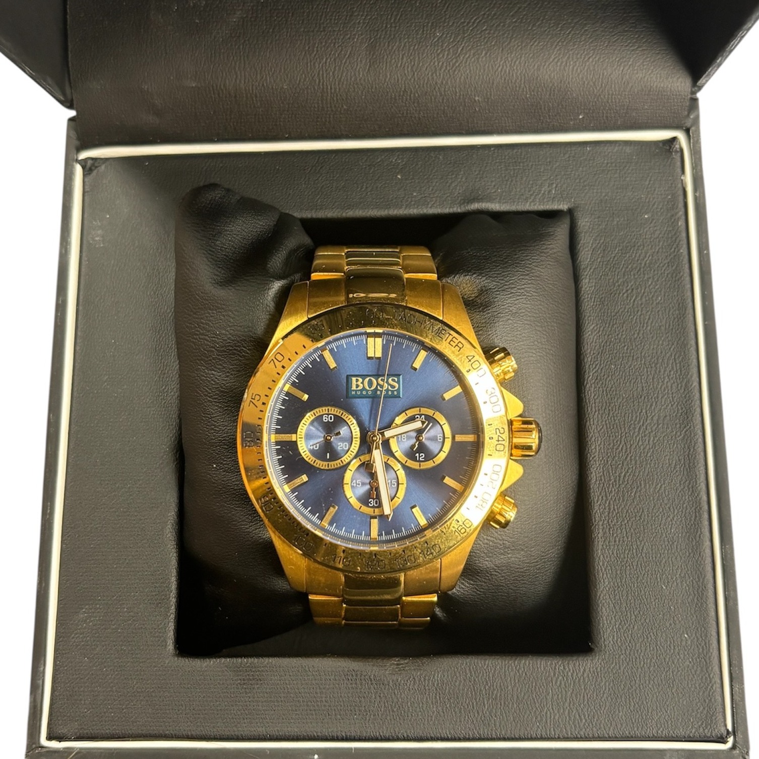 Product photo for Boss Mens Ikon Chronograph Gold Tone Watch