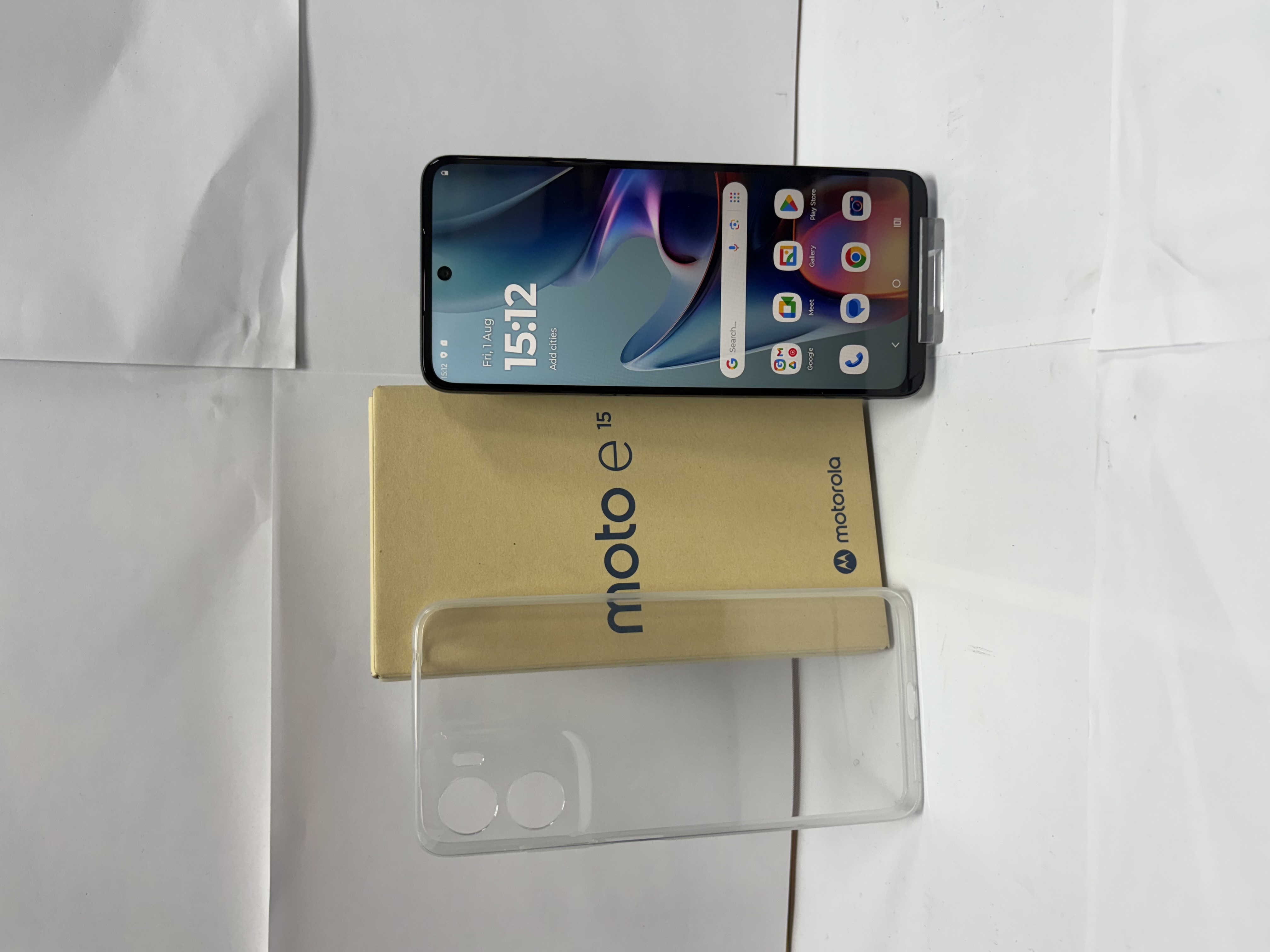 Product photo for Motorola E15 - Boxed Blue Unlocked