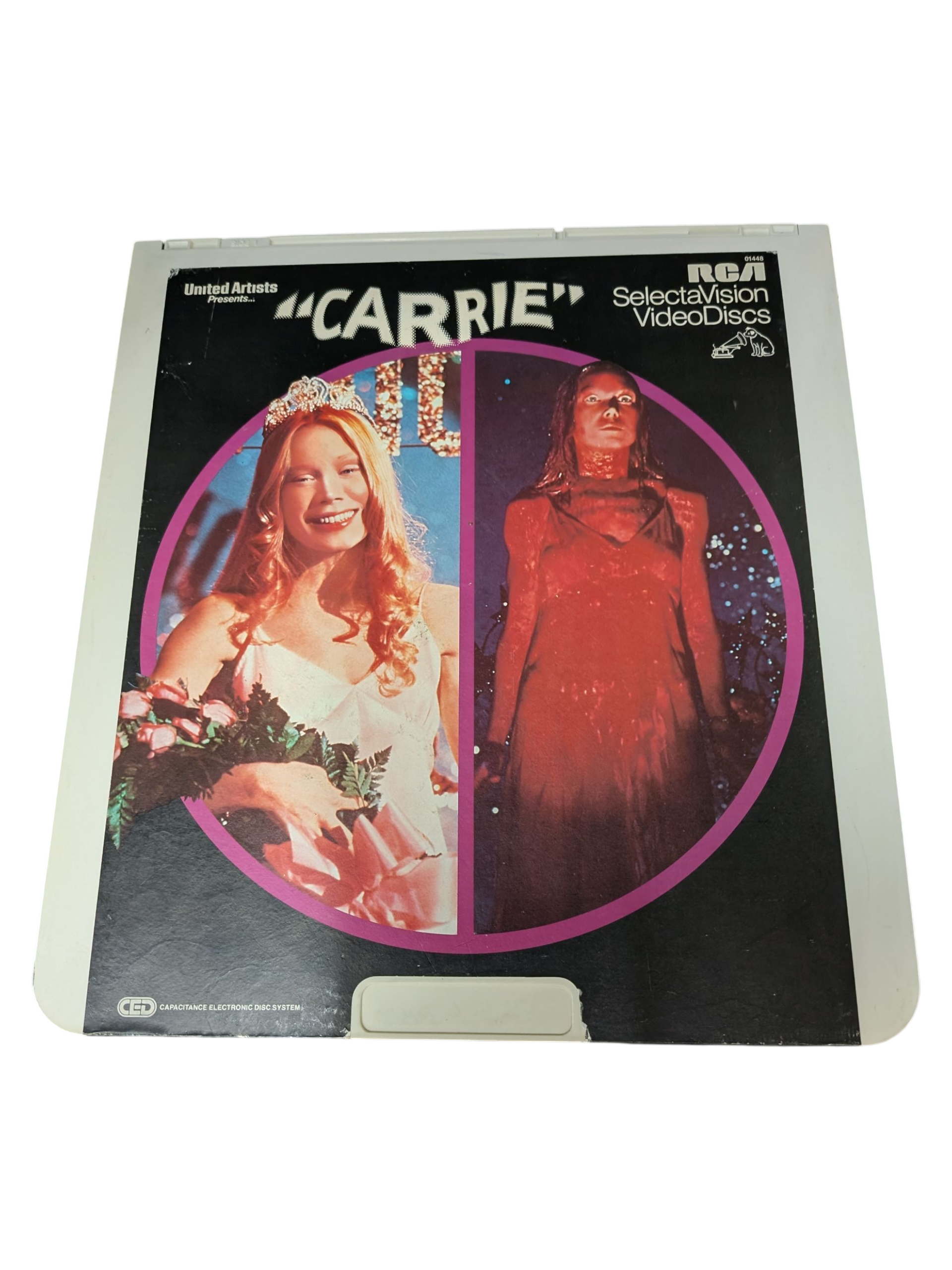 Product photo for Carrie RCA SelectaVision CED VideoDisc – Horror Classic 1983 Release