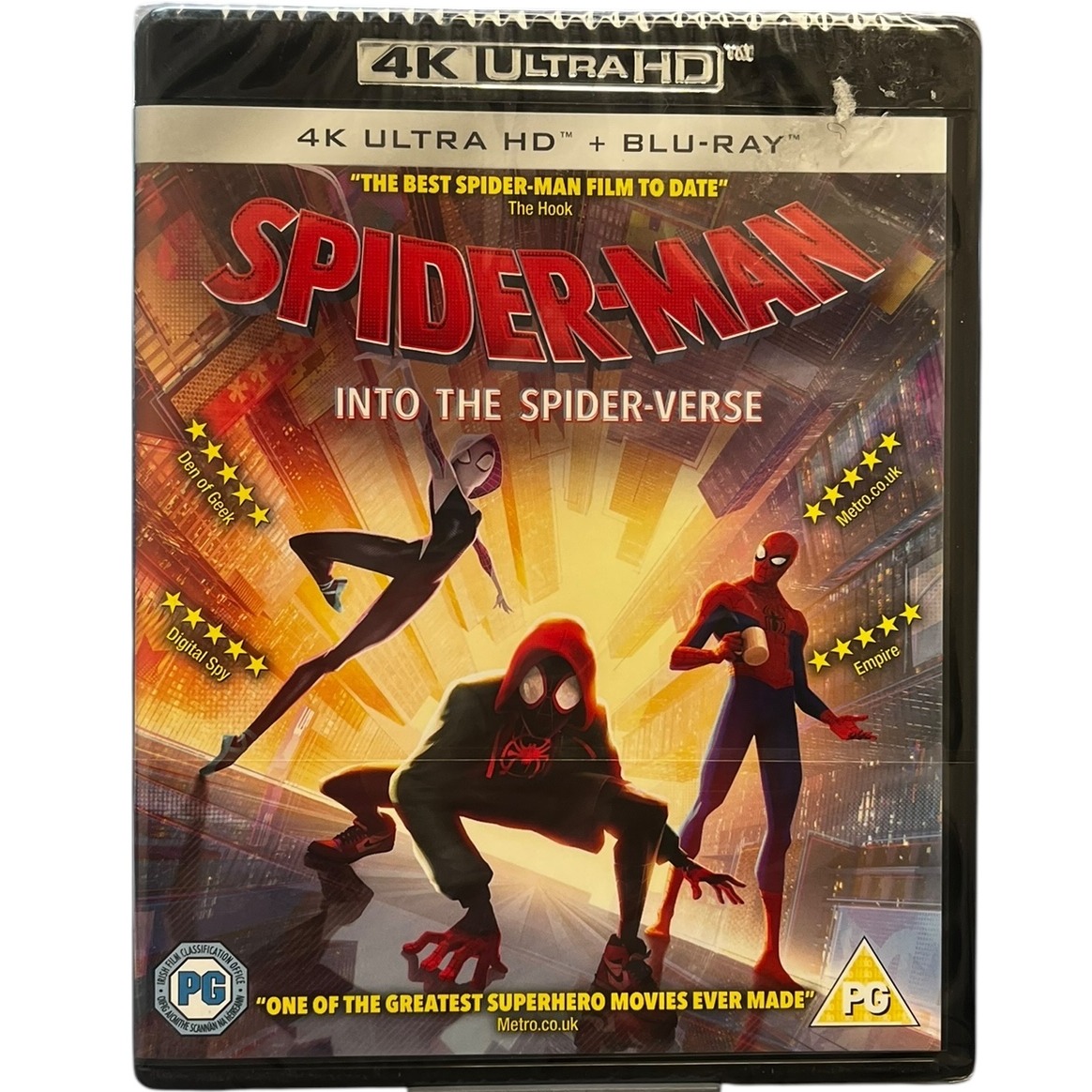 Product photo for New: Spider-Man Into The Spider-Verse - 4K UHD + Blu-Ray (Rated PG, Region Free)