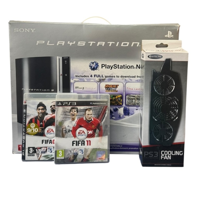 Product photo for Sony  PS3 Boxed With Cooling Fan and Fifa 09 & 11