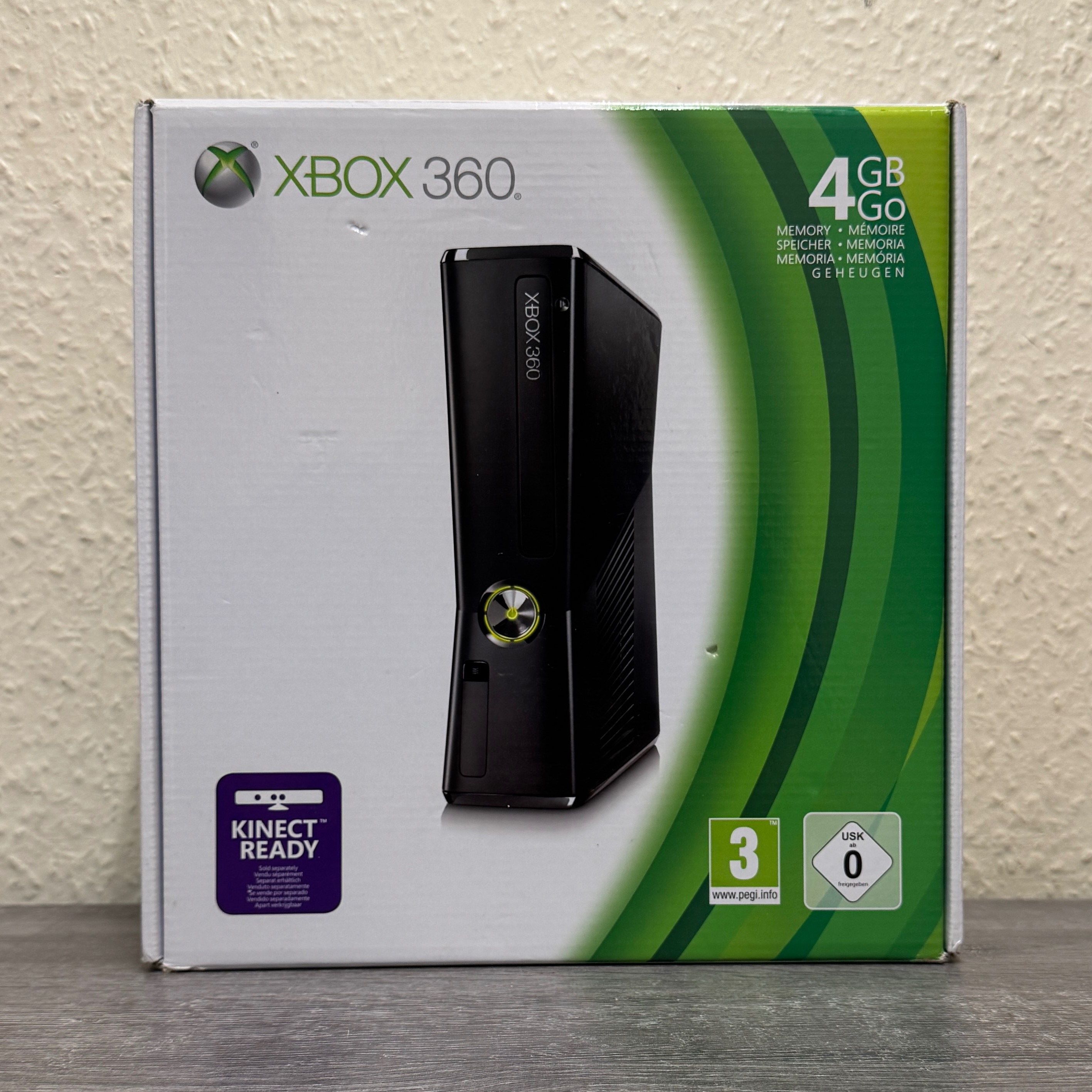 Product photo for MICROSOFT XBOX 360 4GB GO CONSOLE OPENED BOX BUT SEALED & ACCESSORIES
