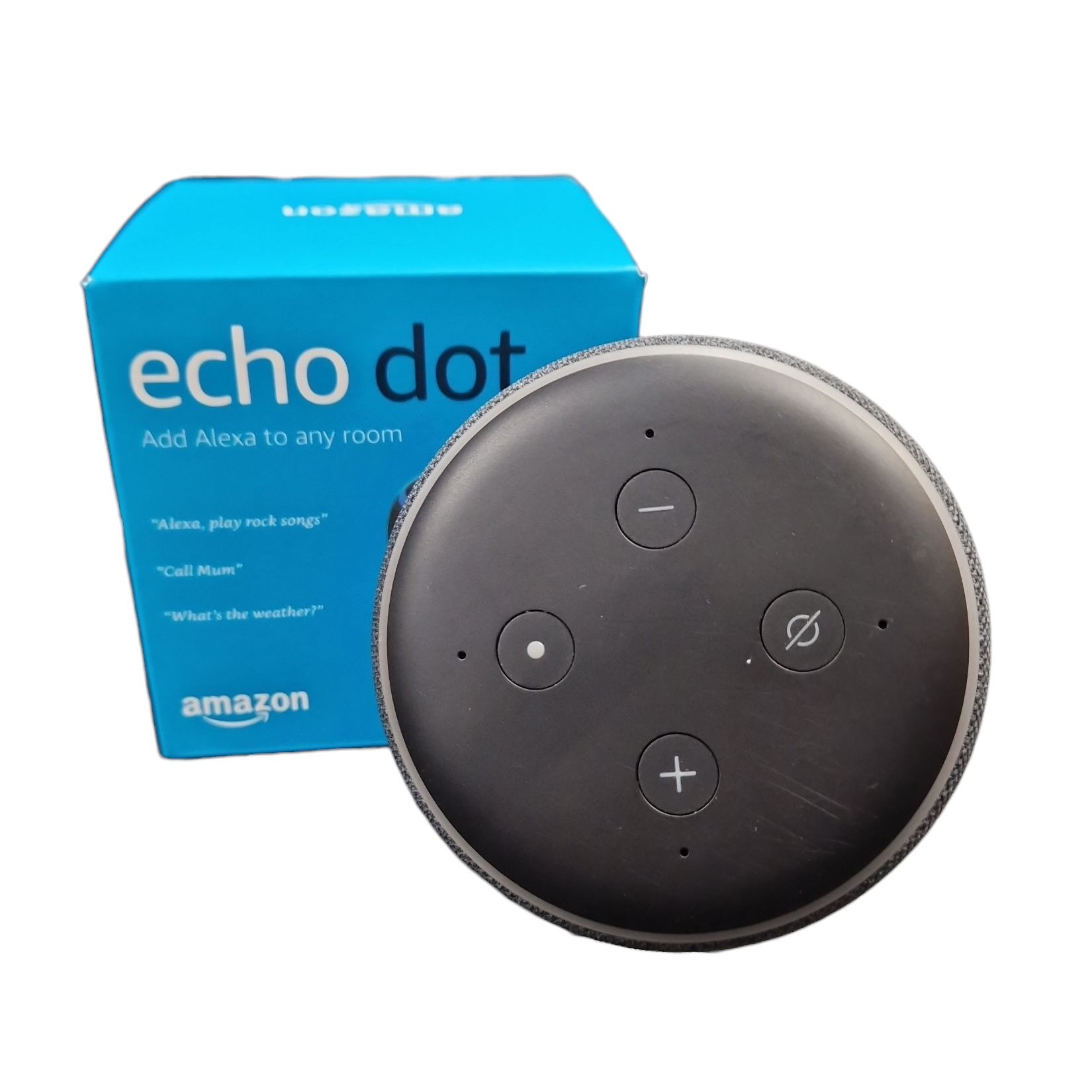 Product photo for Amazon Echo Dot 3rd Gen (C78MP8/D9N29T) - Charcoal Fabric, B