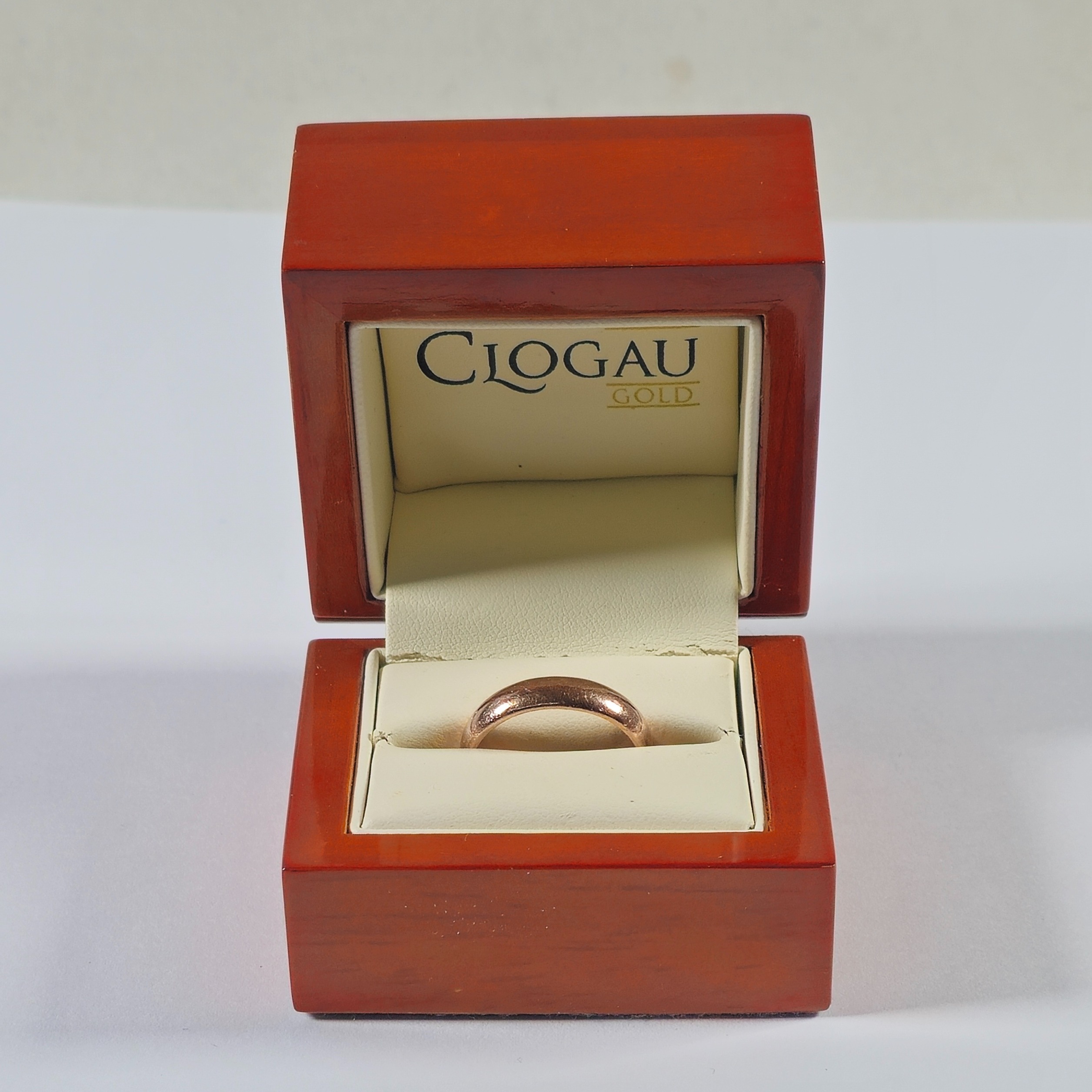 Product photo for Clogau 9ct Rose Gold Cariad Wedding Band Size Q