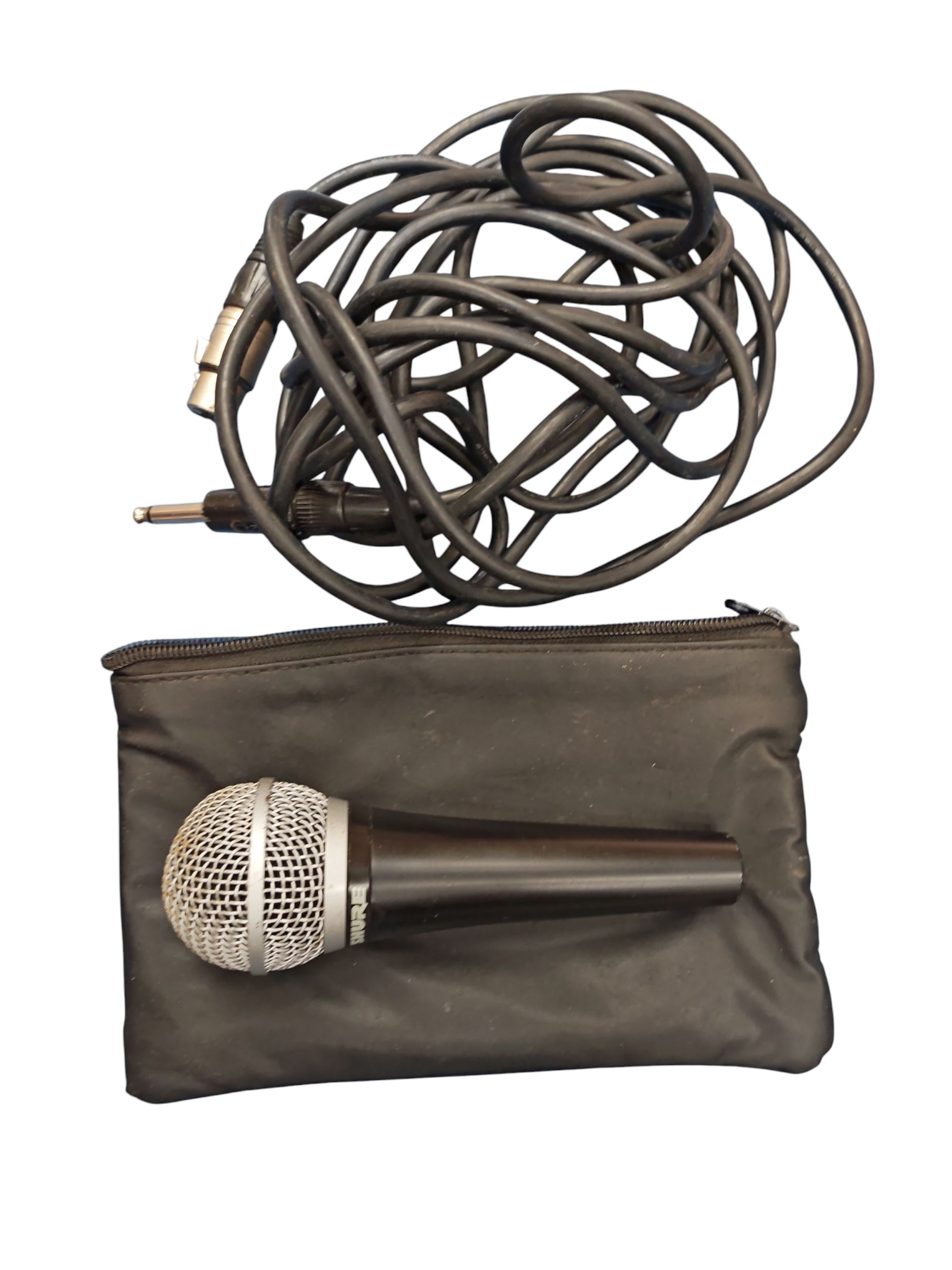 Product photo for Shure PG58 Mic with Lead and case.