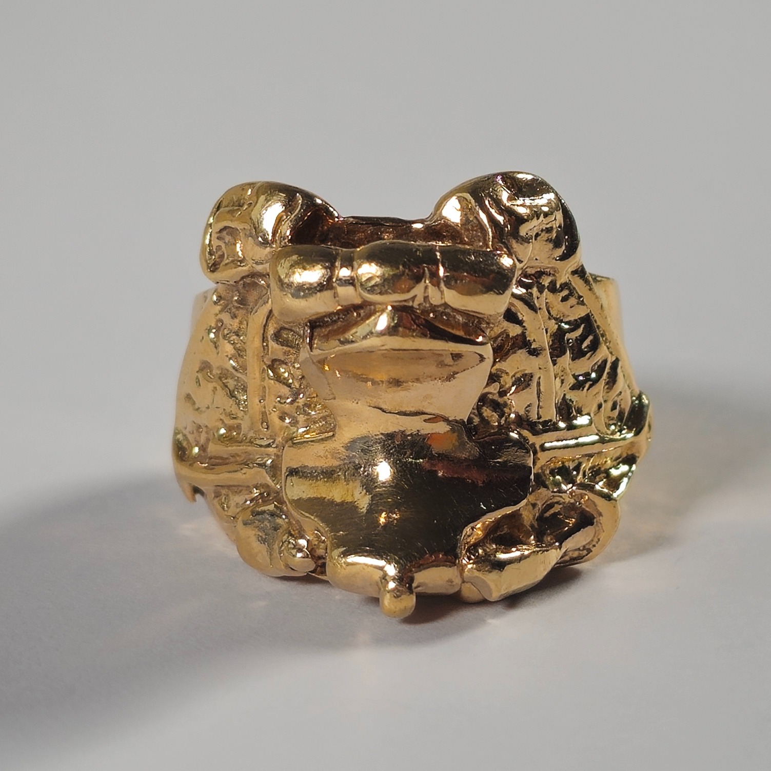 Product photo for 9ct Gold Saddle Ring Size R1/2