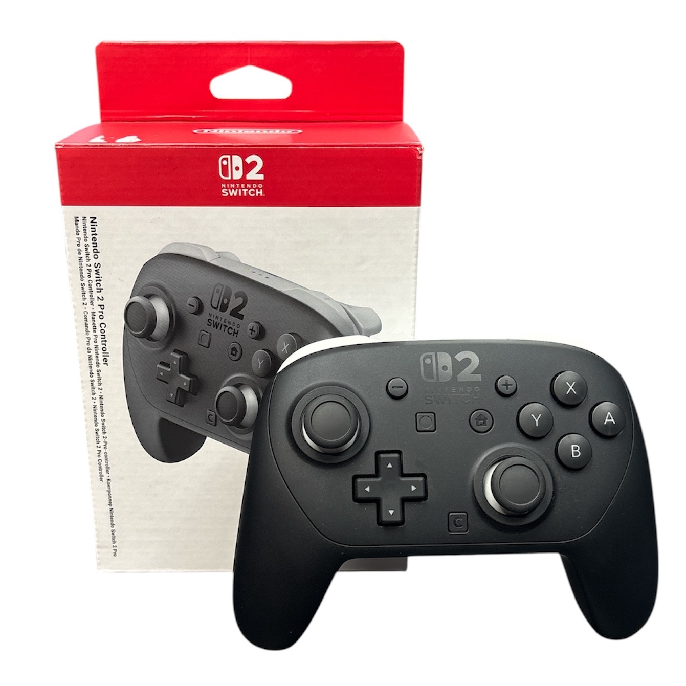 Product photo for Nintendo Switch 2 Black Pro Controller w/USB-C Cable, A