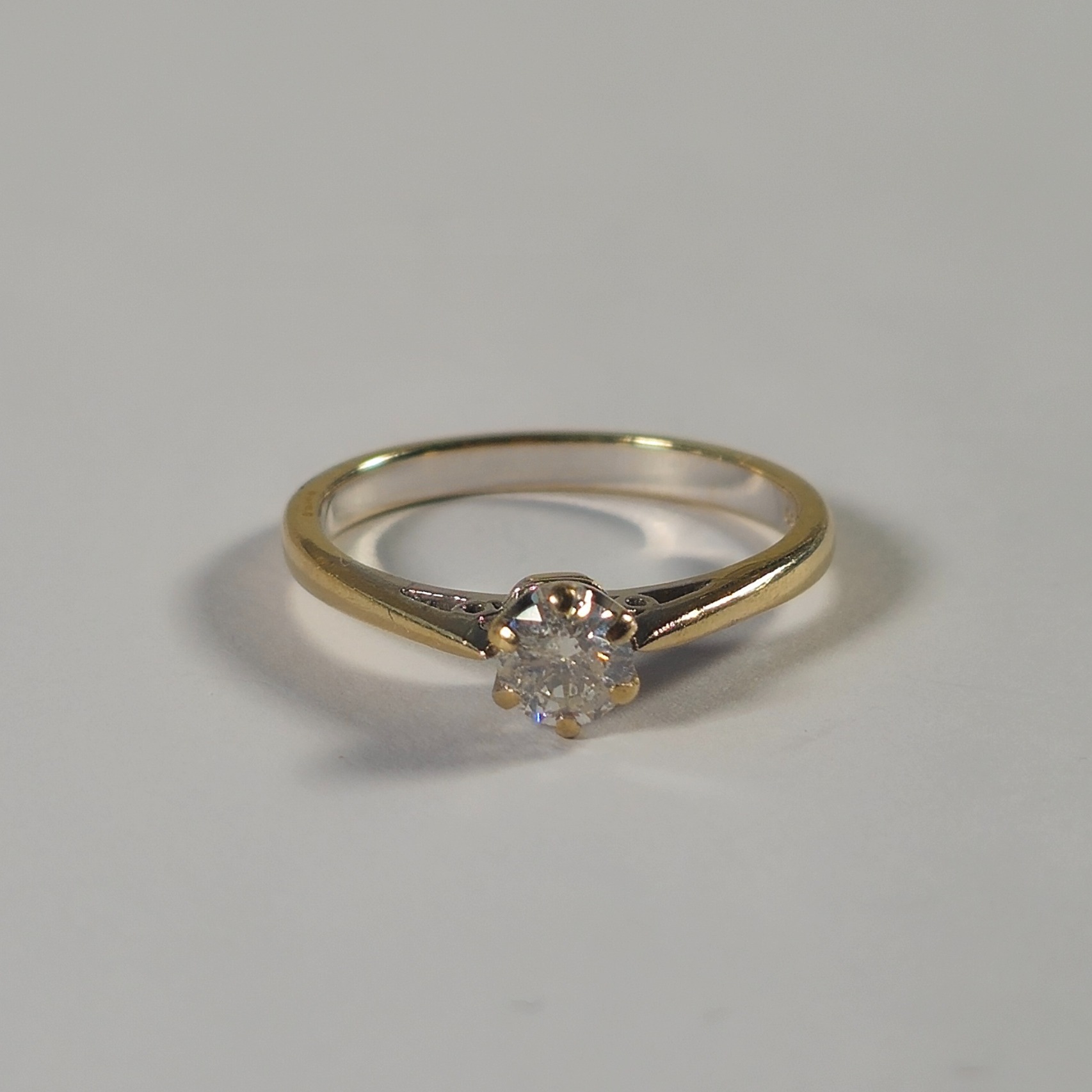 Product photo for 18ct Fading White Gold Diamond Engagement Ring Size N