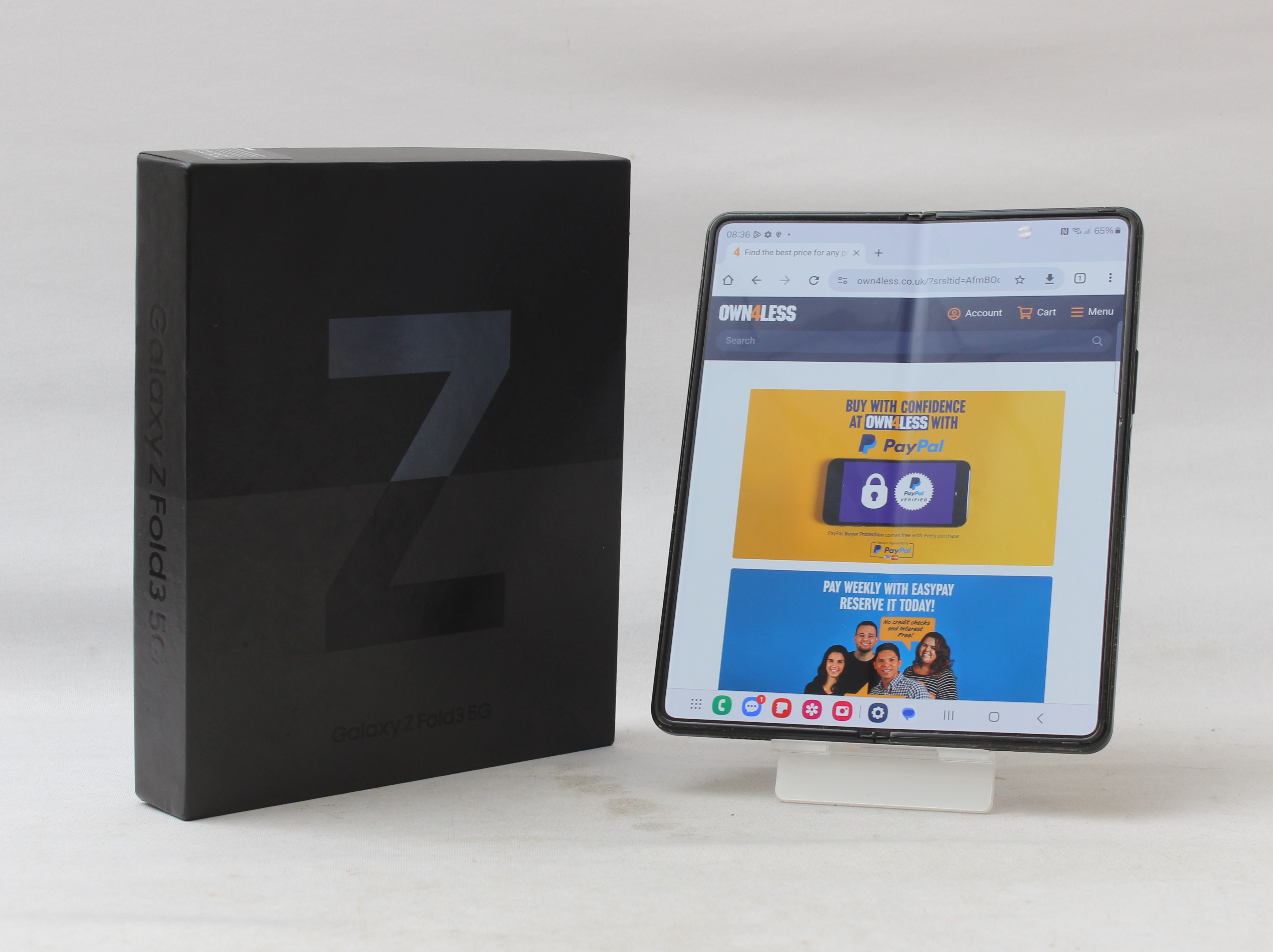 Product photo for Samsung Galaxy Z Fold3 5G 256GB Android Smartphone - Network Unlocked (C)